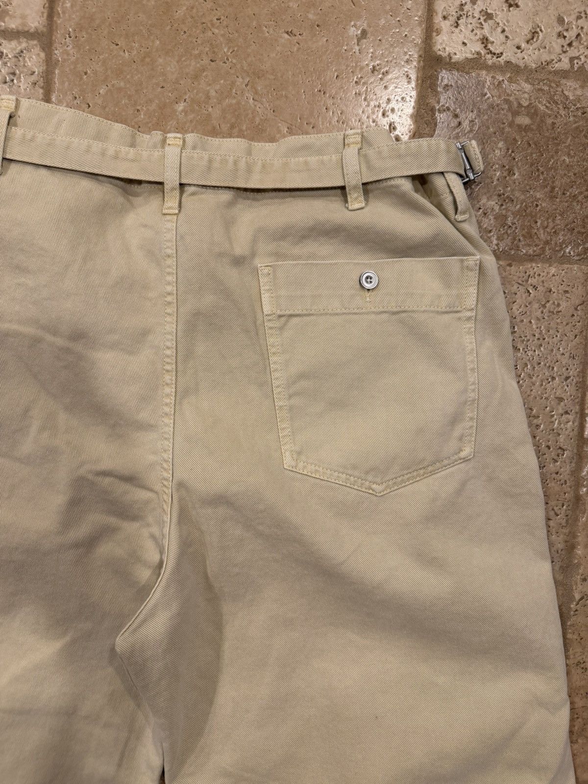 Lemaire Lemaire Wide Leg Back Belt Twisted Tan Carpenter Knee Pants Size US 34 / EU 50 - 11 Thumbnail