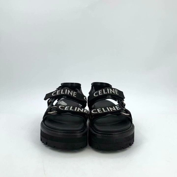 Celine Celine Black Round Toe Velcro Casual Sandals Size US 8 / EU 41 - 3 Thumbnail