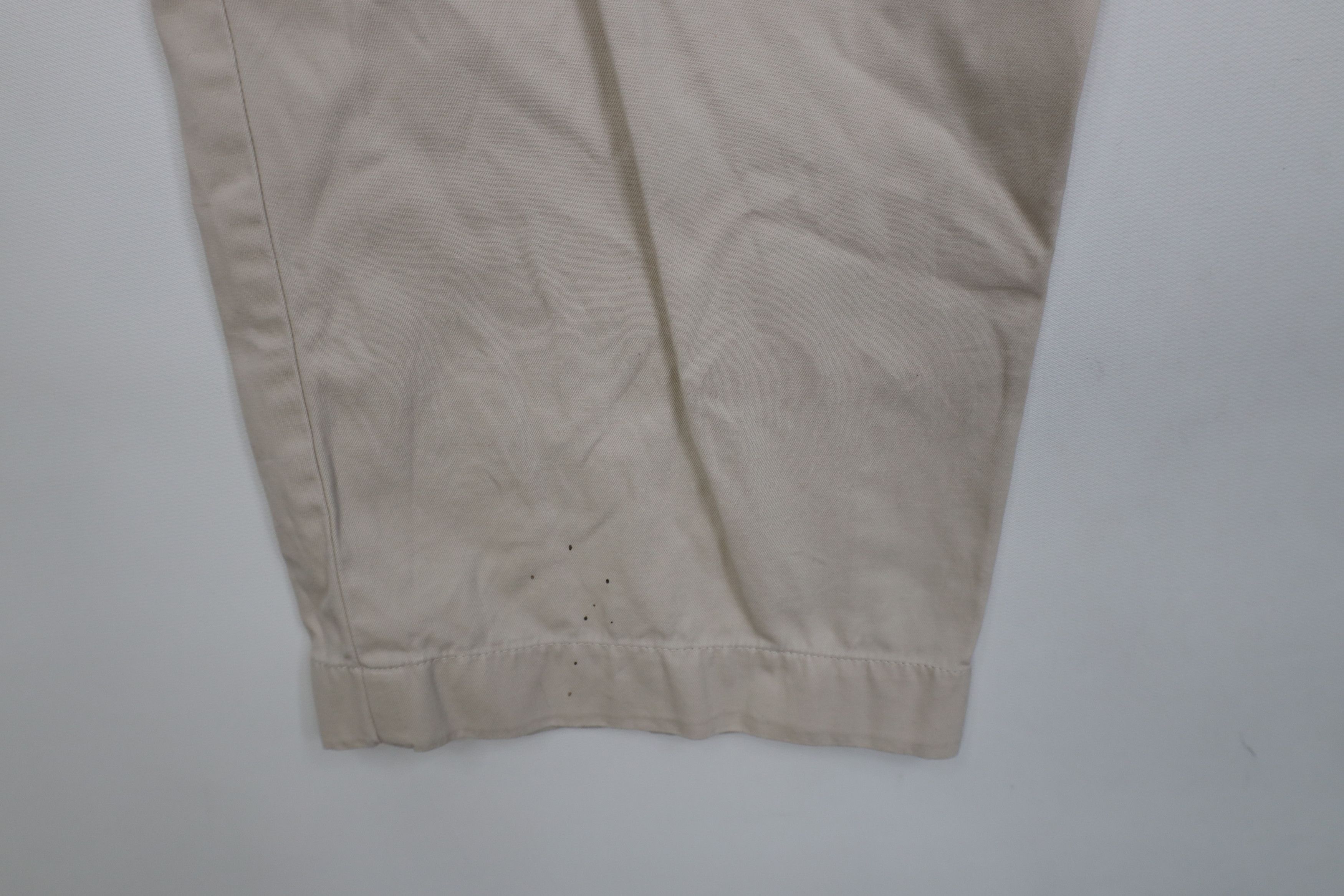 Polo Ralph Lauren Vintage 90s Ralph Lauren Wide Leg Chino Pants Beige Cotton Size US 34 / EU 50 - 13 Thumbnail