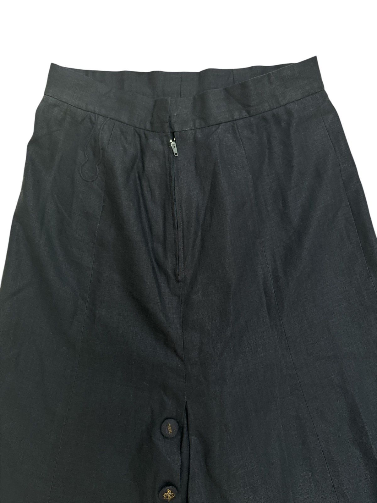 Hermes 1980s Linen Midi Skirt Size 27" / US 4 / IT 40 - 4 Thumbnail