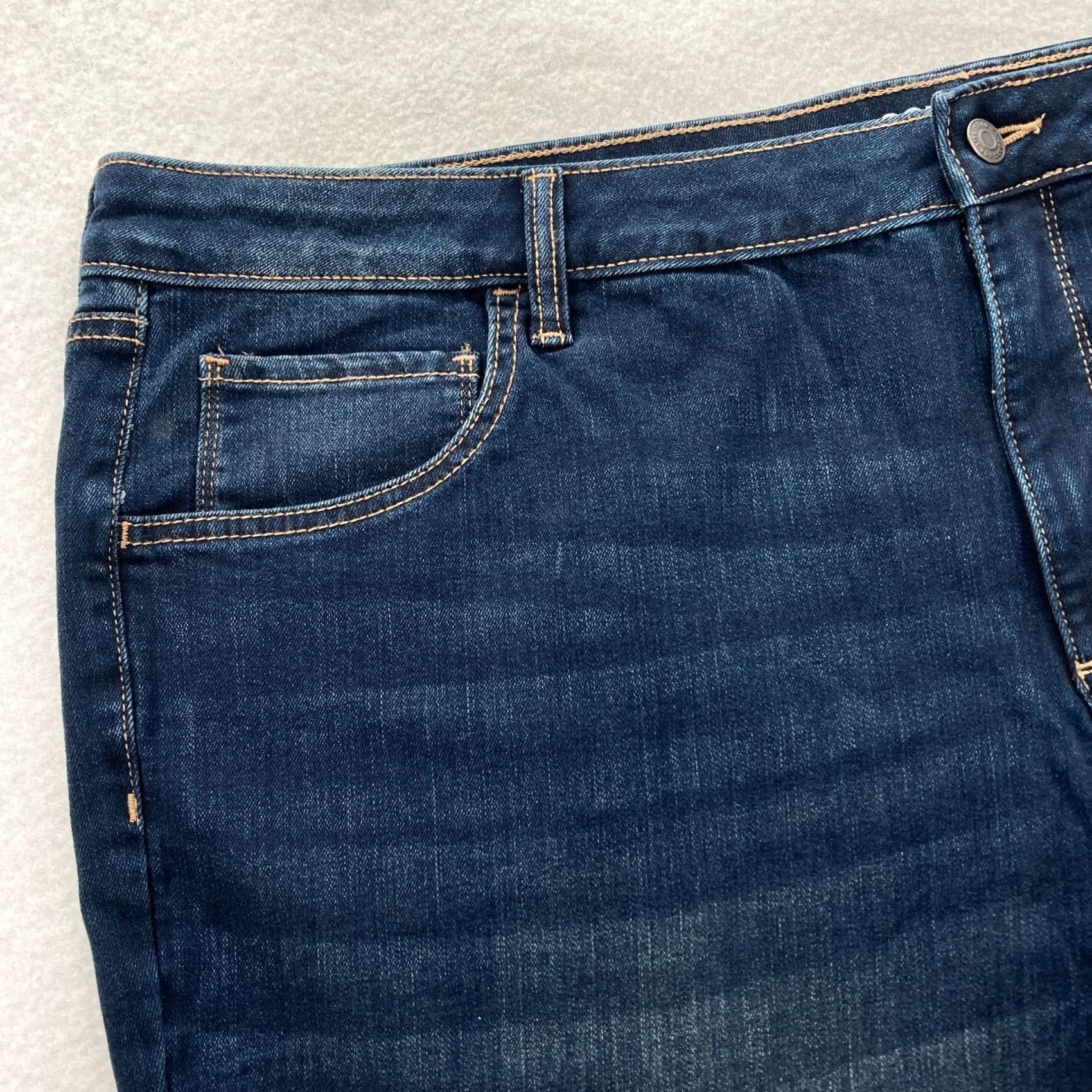 Denime Sonoma Bootcut Jeans Womens Plus 24WS Dark Wash Blue Stretch Denim Mid Rise NWT Size 42" / US 20 - 3 Thumbnail