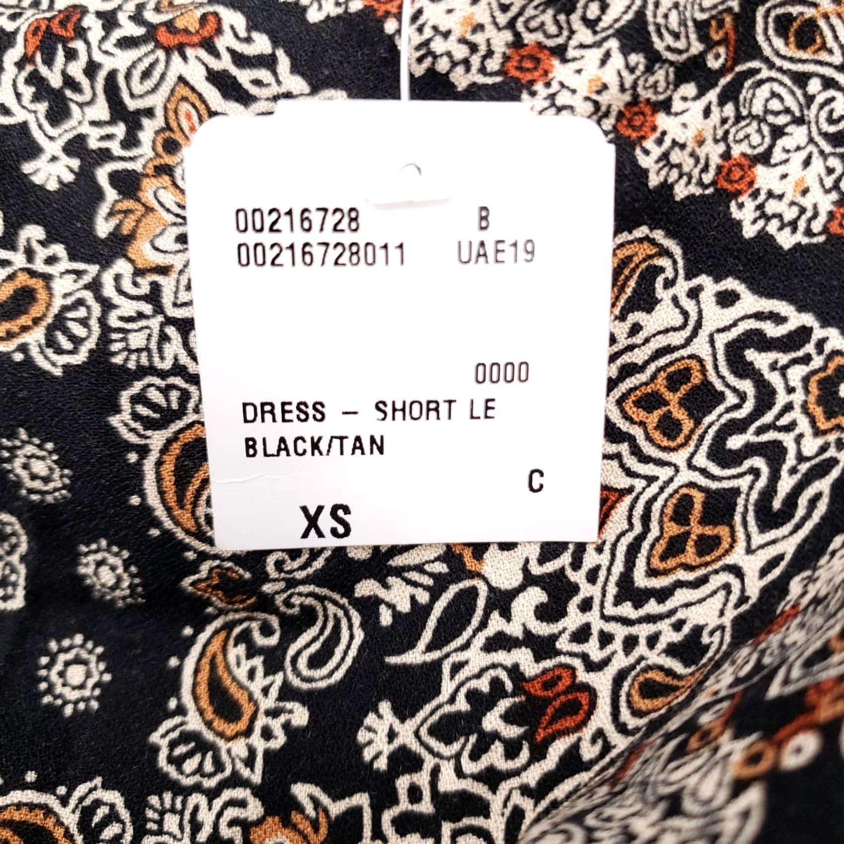 Forever 21 FOREVER 21 Dress Womens XS Black Mini Short Length Paisley 3/4 Sleeves NEW Size 26" / US 2 / IT 38 - 4 Thumbnail