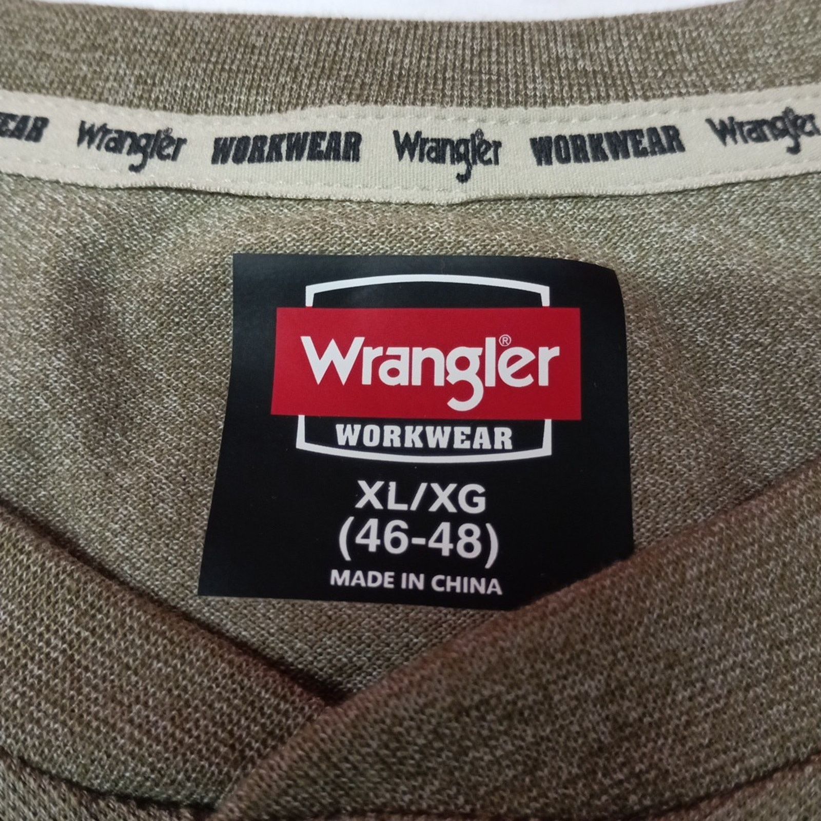 Wrangler Wrangler Henley Shirt Men's XL (46-48) Green Relaxed Fit Size US XL / EU 56 / 4 - 3 Thumbnail