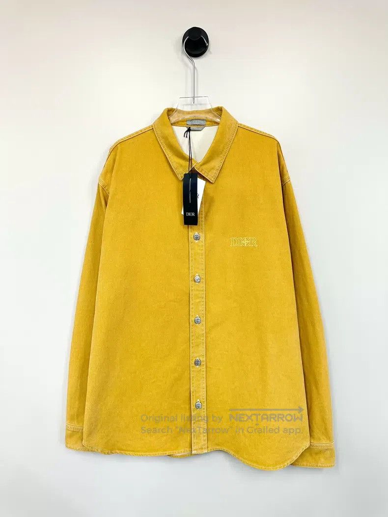 Gucci Gucci Co-branded yellow embroidered logo denim shirt Size US XS / EU 42 / 0 - 1 Thumbnail