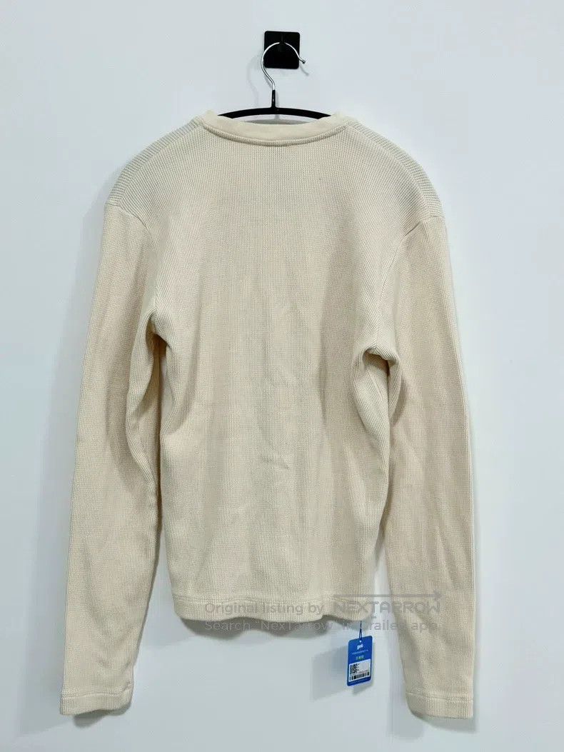 CHROME HEARTS Cream White Waffle Long-Sleeve with Silver B