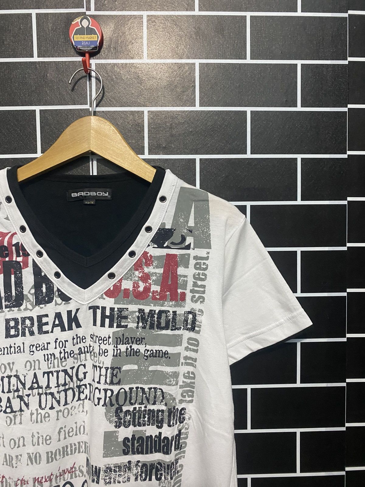 Japanese Brand Badboy USA tshirt japanese brand double layer Size US M / EU 48-50 / 2 - 1 Thumbnail