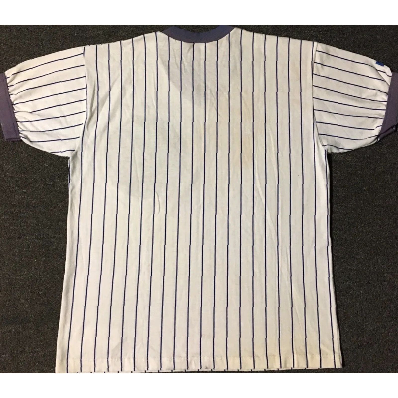 Russell Athletic VINTAGE Russell Athletic Chicago Bulls Jersey Shirt M L USA Striped 90s Grunge Short Sleeve T-Shirt Mens Size US M / EU 48-50 / 2 - 2 Thumbnail