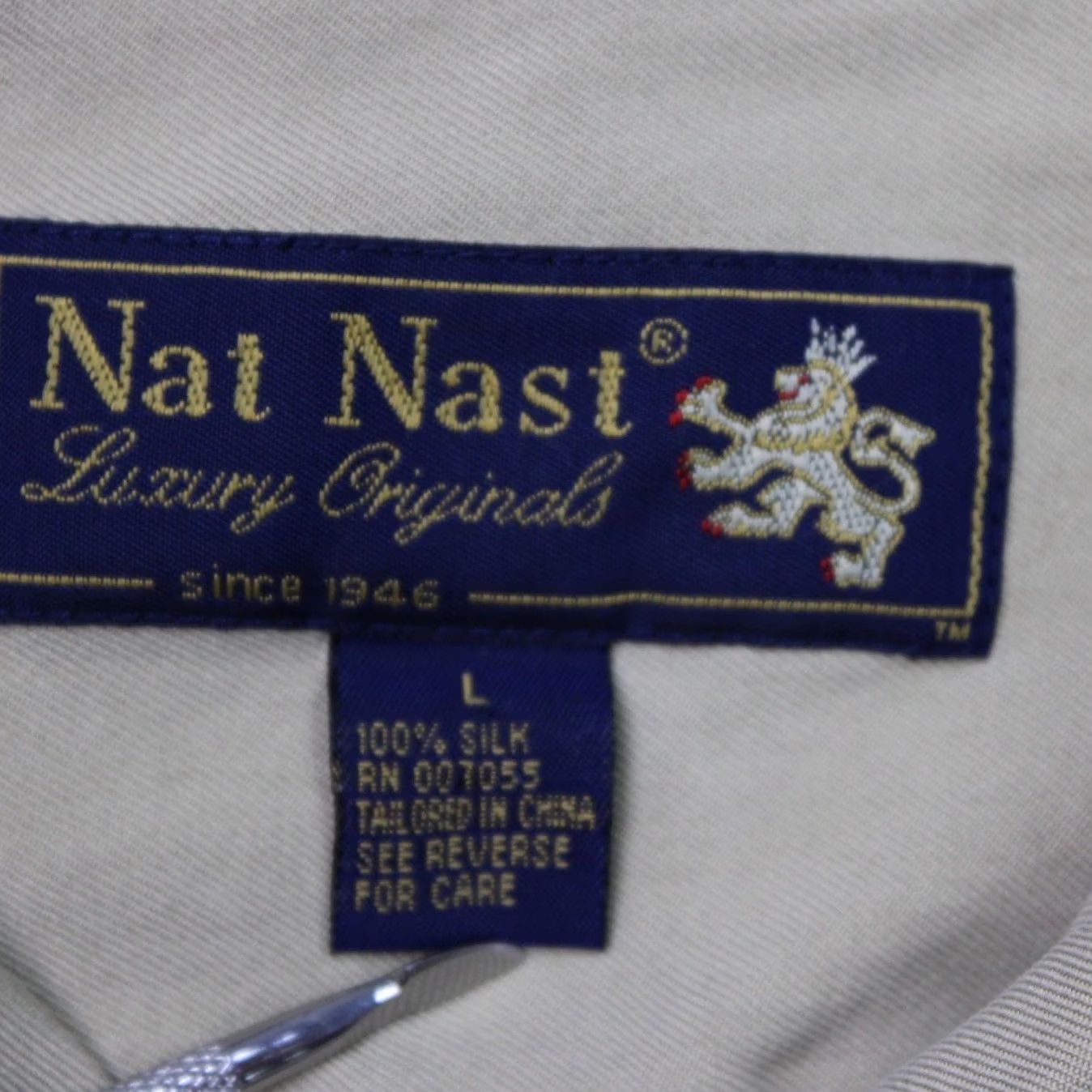 Nat Nast Nat Nast Luxury Originals Shirt Mens Large Yellow/Beige Colorblock 100% Silk Short Sleeve Button-Up Size US L / EU 52-54 / 3 - 5 Thumbnail
