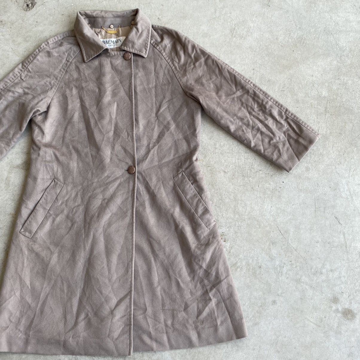 Balmain × Designer Balmain Paris Cashmere Trench Coat Size US M / EU 48-50 / 2 - 3 Thumbnail