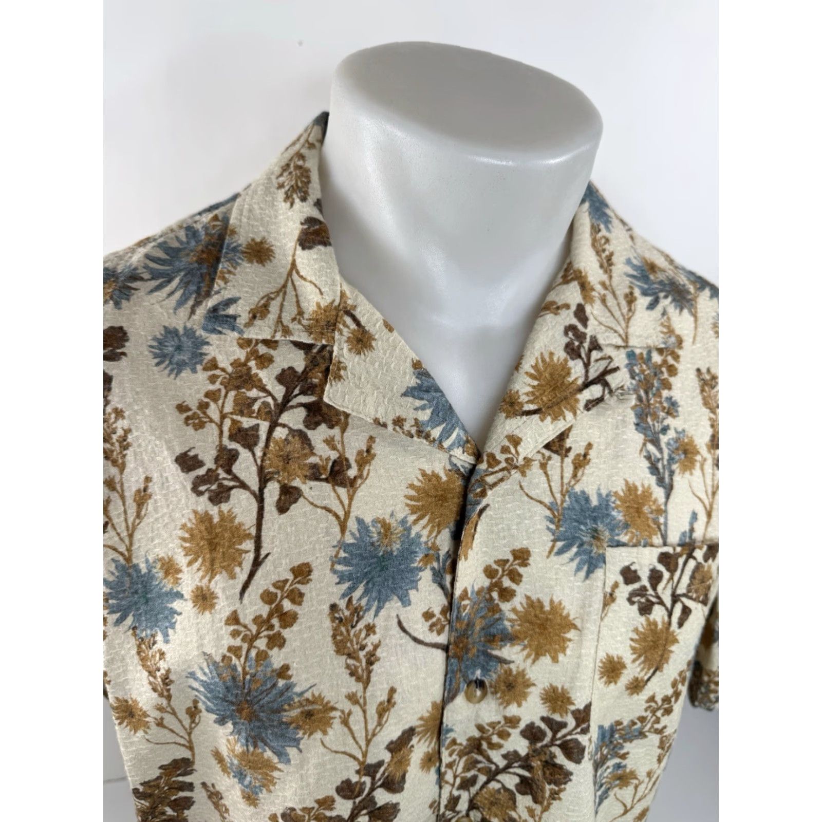 destin Kestin - Floral Mens L Shirt Button-Up Short Sleeve EXCELLENT Multicolor Pattern Flower - Mens L Shirt Floral Button-Up - 90s? Size US M / EU 48-50 / 2 - 2 Thumbnail