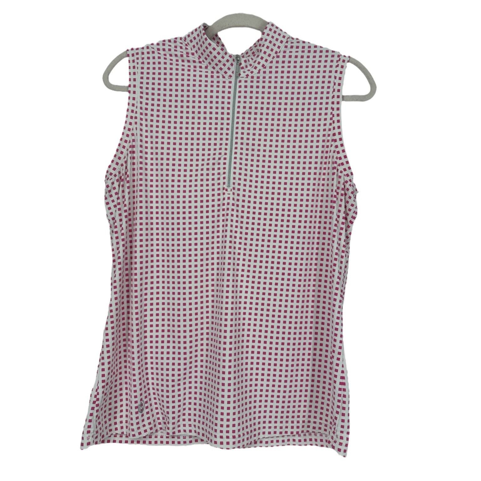 Other GGblue Golf Tank Top - Pink & White Checkered - Large Size L / US 10 / IT 46 - 1 Thumbnail