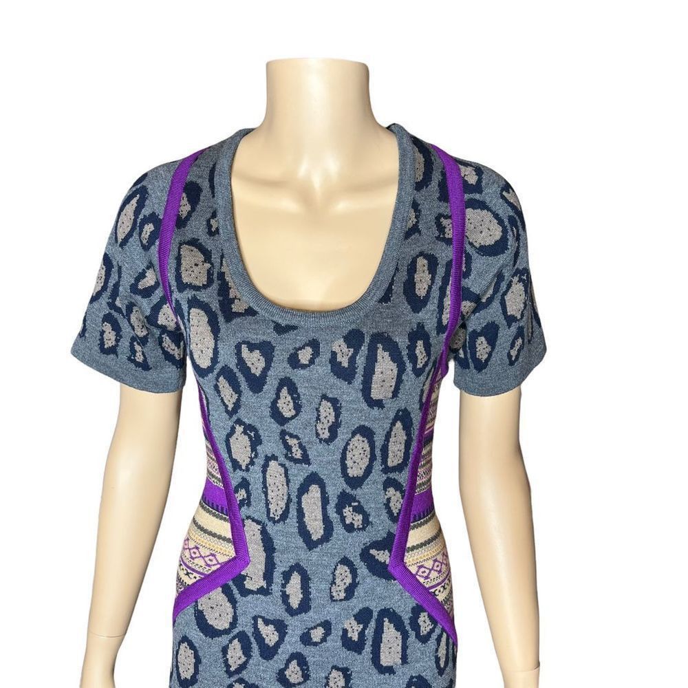 Yigal Azrouel Cut25 by Yigal Azrouel Animal Print bodycon wool dress XS NWT Size XS / US 0-2 / IT 36-38 - 2 Thumbnail