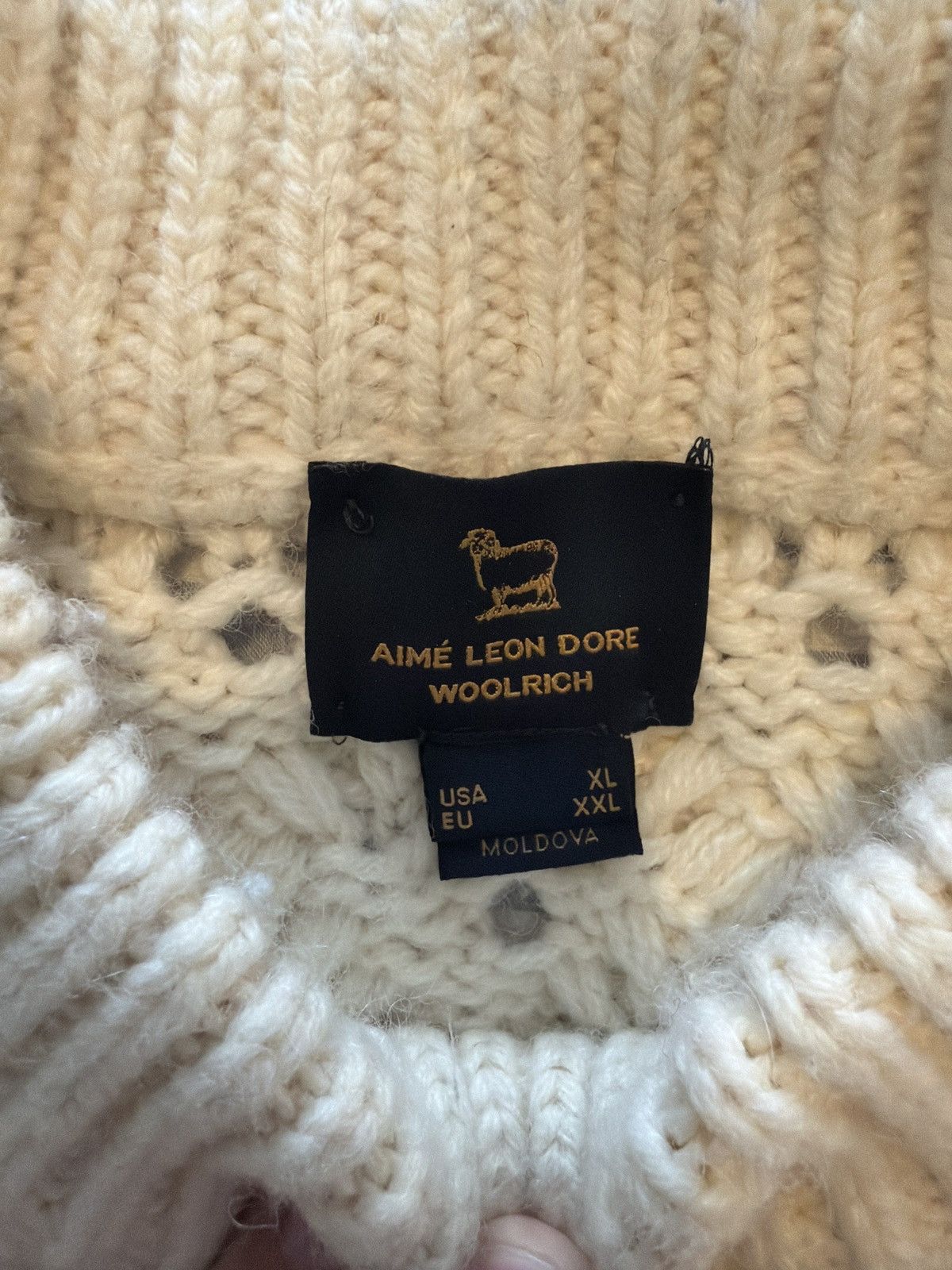 Aime Leon Dore × Woolrich Woolen Mills Wool fisherman Sweater FW ‘18 Size US XL / EU 56 / 4 - 4 Thumbnail