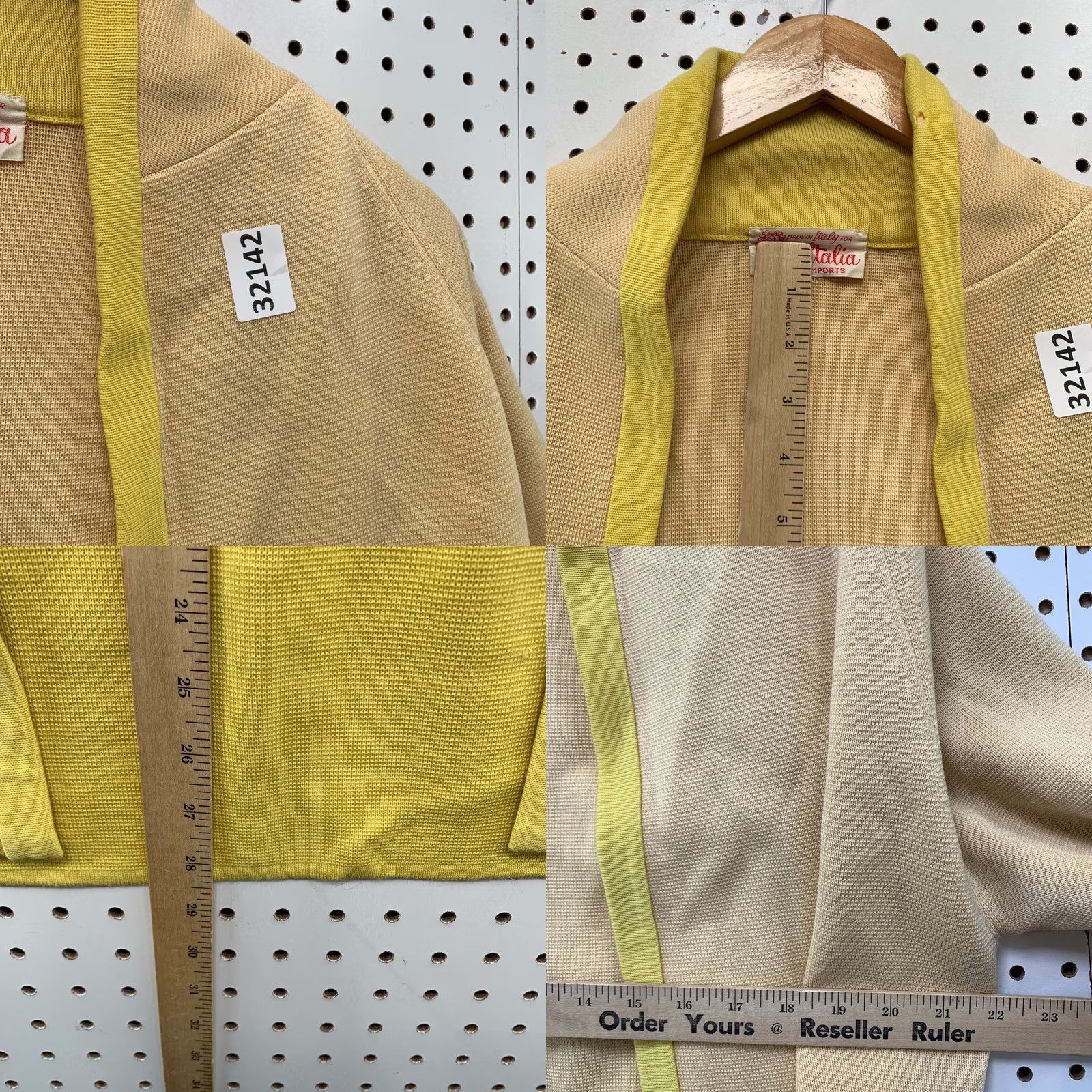 Vintage VINTAGE Coltalia Imports Cardigan Sweater Womens L Yellow Made Italy 22x28.5 Size L / US 10 / IT 46 - 8 Thumbnail
