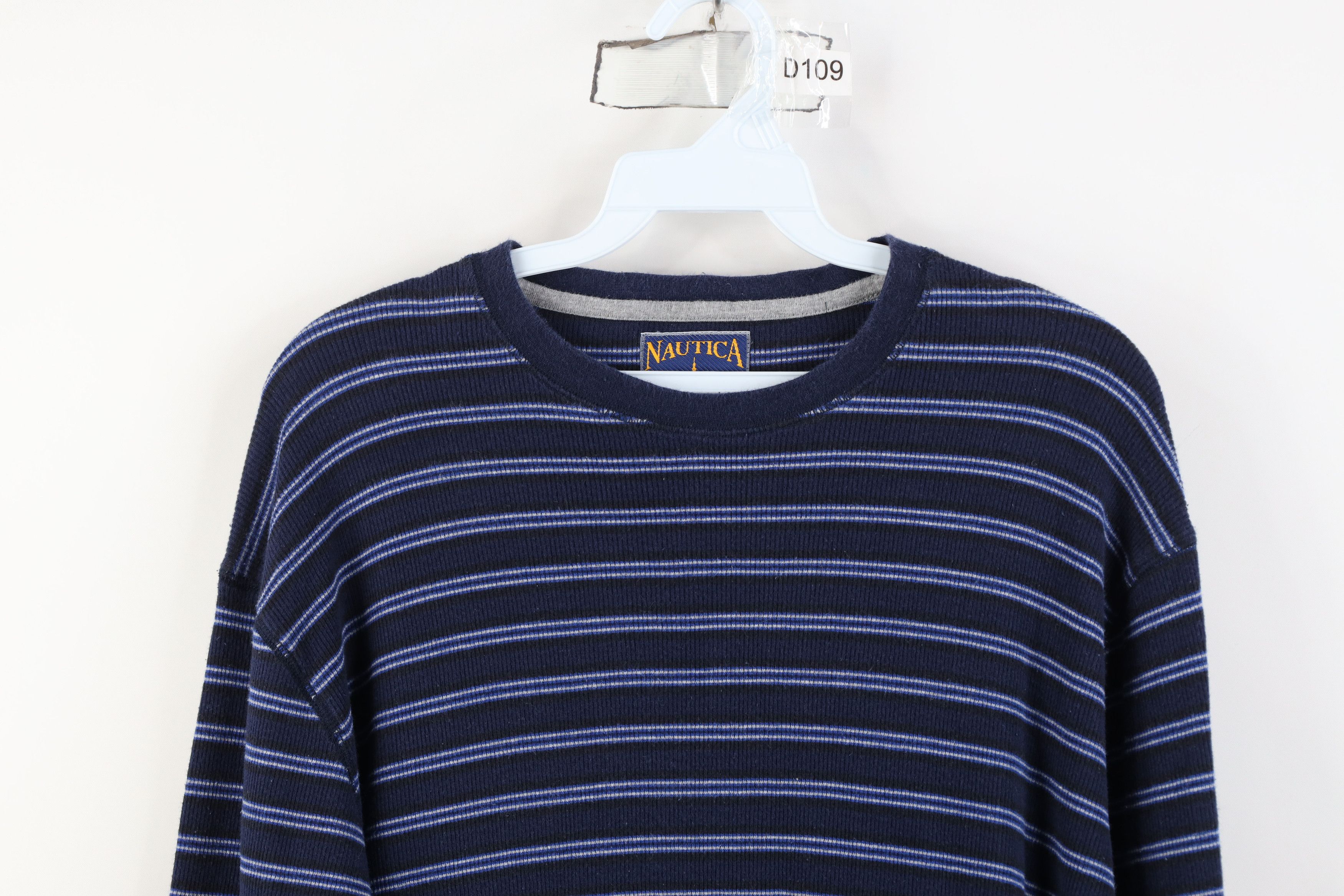 Nautica Vintage 90s Nautica Thermal Waffle Knit Long Sleeve T-Shirt Size US M / EU 48-50 / 2 - 2 Thumbnail