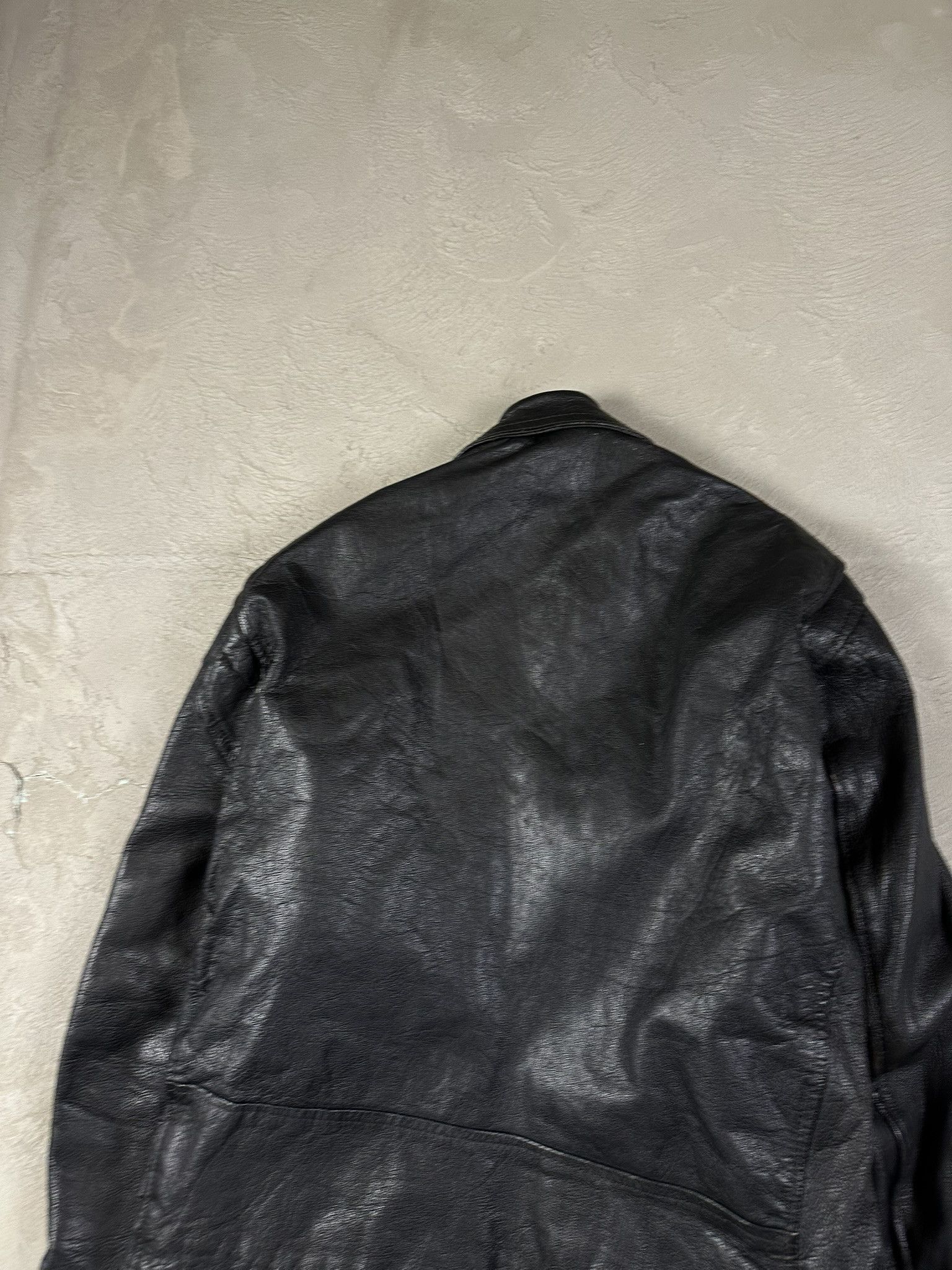 Genuine Leather 90s Vintage Biker Ramones Leather Boxy Jacket Size US S / EU 44-46 / 1 - 12 Thumbnail