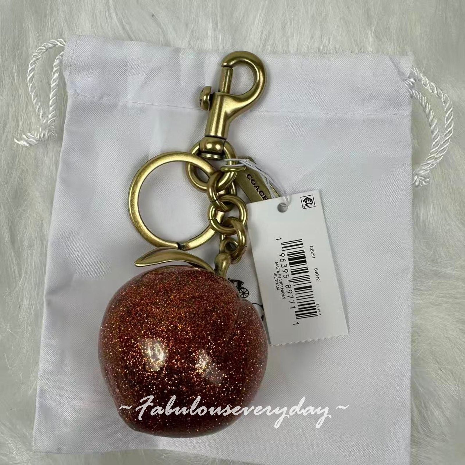 Coach Coach The Summer I Turned Pretty Peach Bag Charm Keychain Size ONE SIZE - 2 Thumbnail