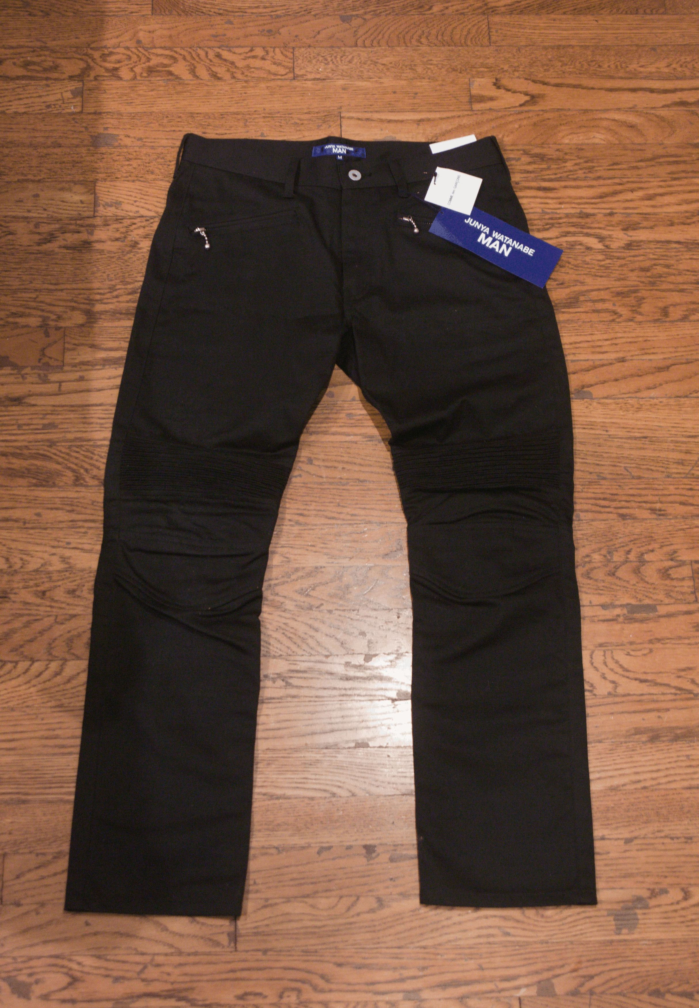 Junya Watanabe Junya Watanabe MAN CDG AW23 Black Cotton Biker Pants Size US 31 - 1 Thumbnail