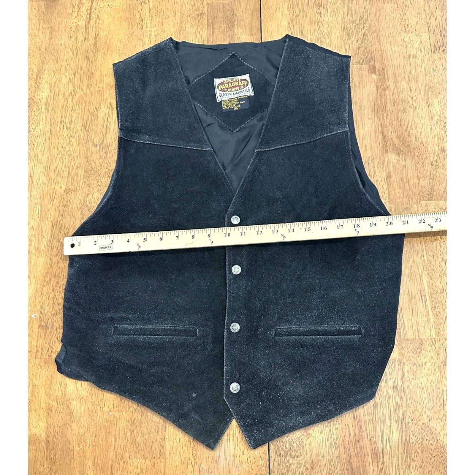 Vintage VINTAGE Paragraff Leather Vest Black Mens XL Biker Size US XL / EU 56 / 4 - 4 Thumbnail