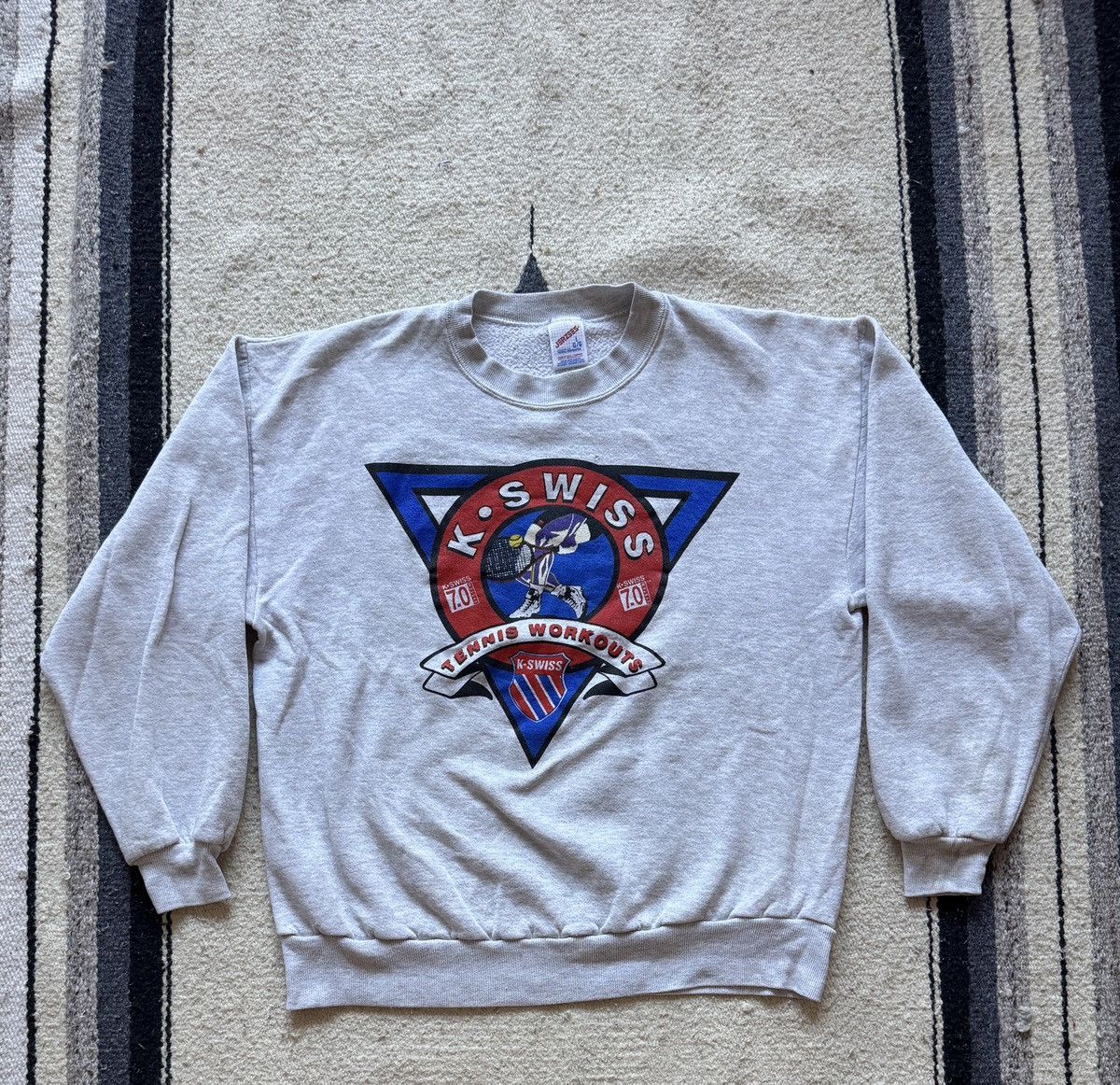 K-Swiss Vintage 80s/90s K-Swiss Tennis Workouts Sweatshirt Large Size US L / EU 52-54 / 3 - 1 Thumbnail