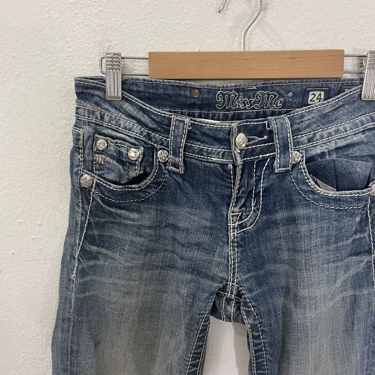 Japanese Brand Vintage Miss Me Rare Design Jeans Size 27" / US 4 / IT 40 - 3 Thumbnail