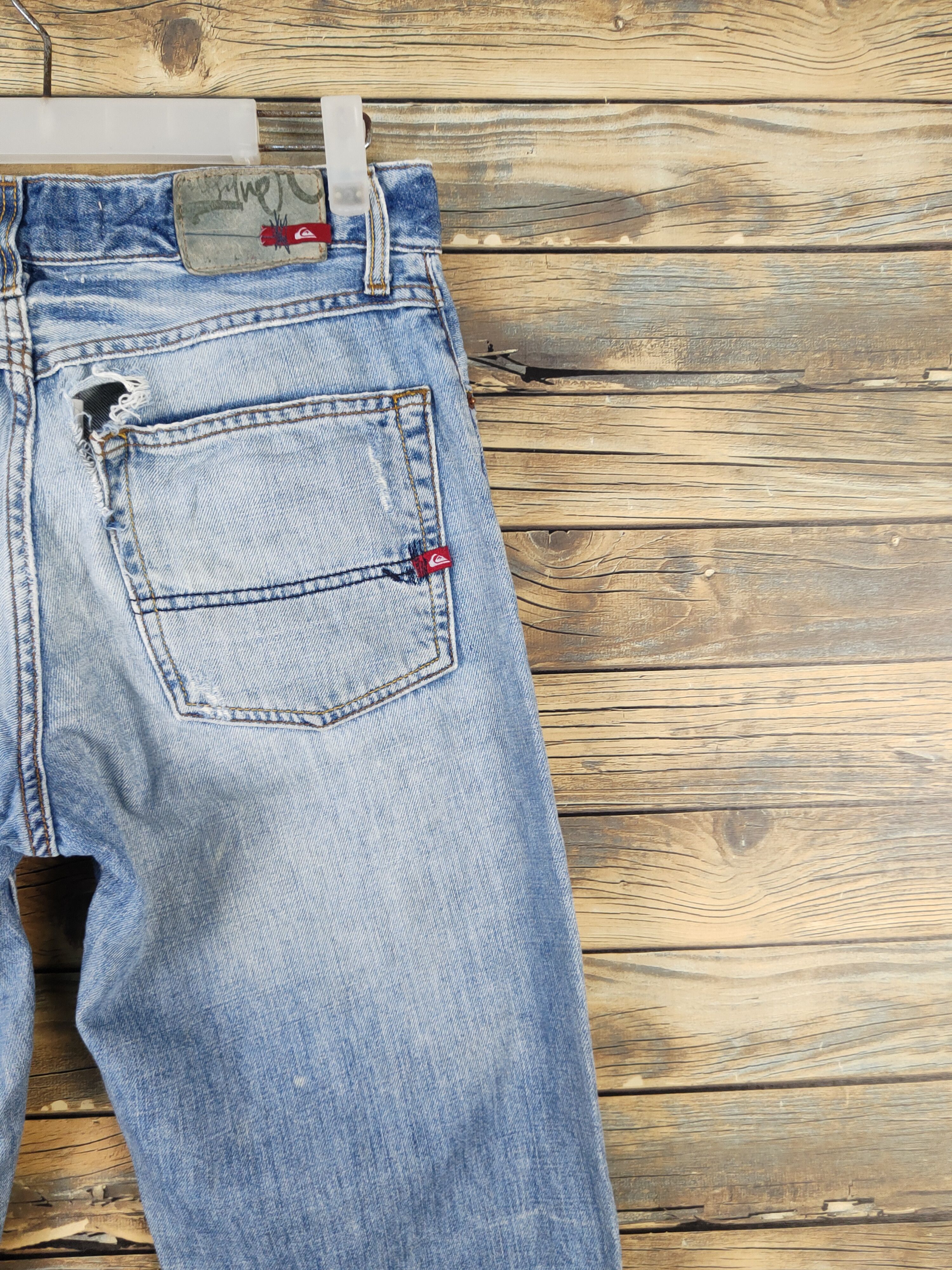 Quiksilver Quicksilver Blue Distressed Ripped denim Jeans #W1967 Size US 30 / EU 46 - 13 Thumbnail