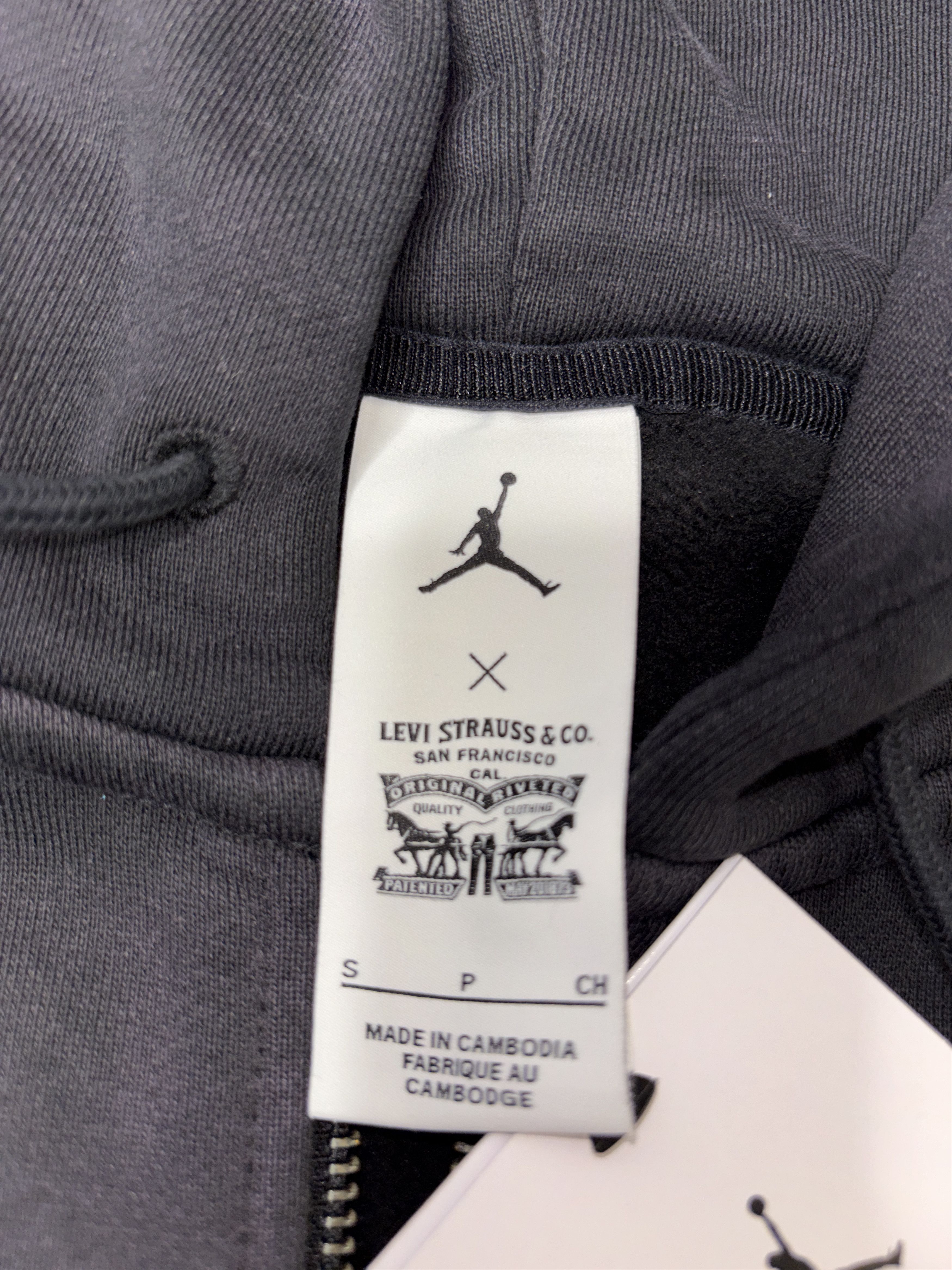 Levi's × Nike Nike Air Jordan x Levi’s Full Zip Hoodie Small IM6734-010 Size US S / EU 44-46 / 1 - 12 Thumbnail
