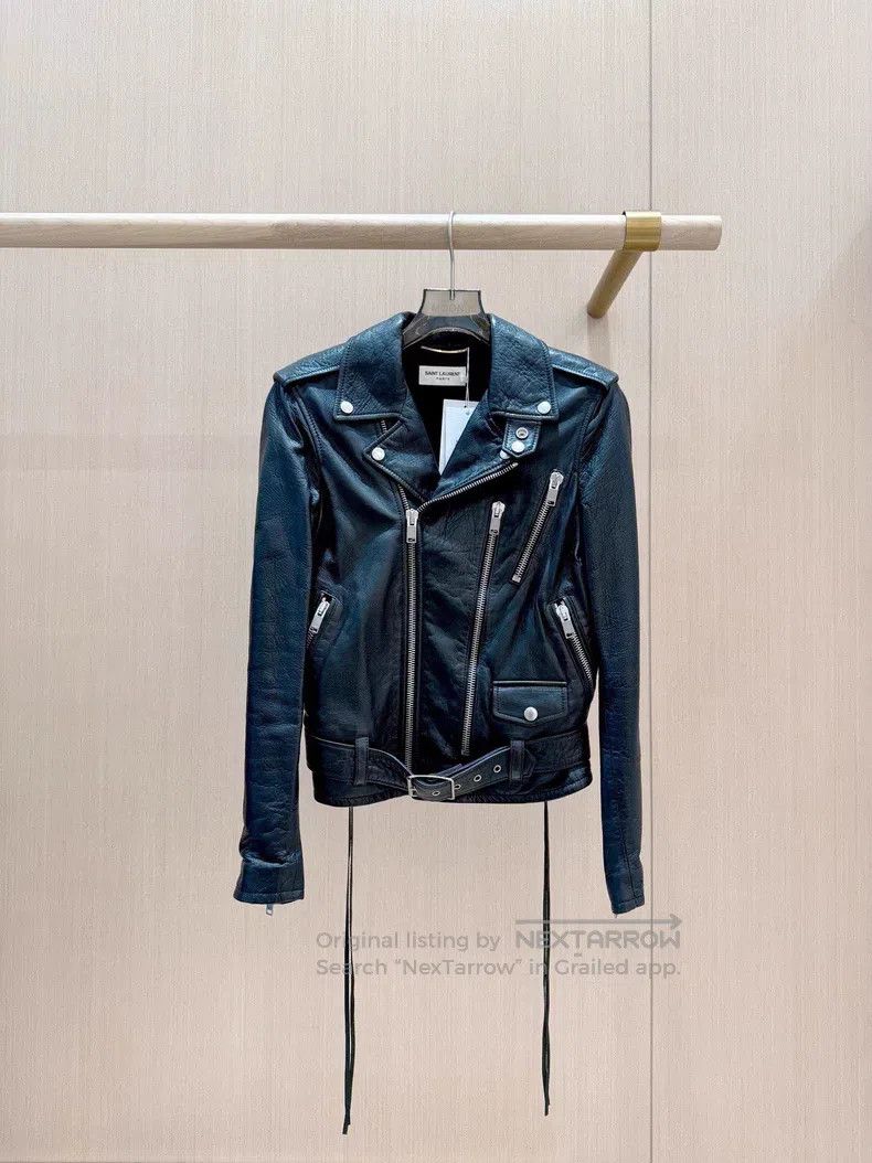 Saint Laurent Paris Saint Laurent Paris Black Leather Jacket Size XS / US 0-2 / IT 36-38 - 1 Thumbnail