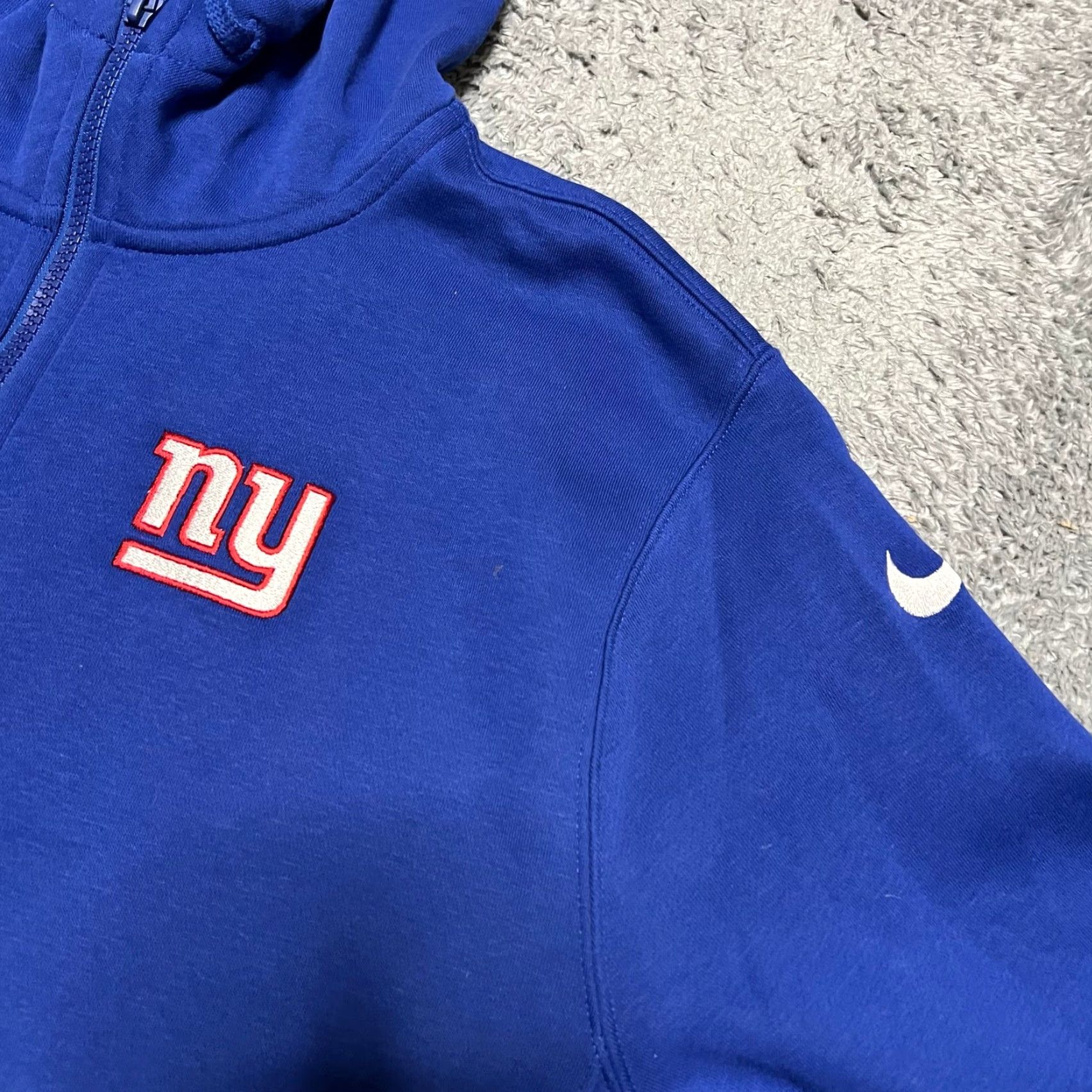 Nike Nike NFL New York Giants Hoodie Full Zip Mens Medium Blue Size US M / EU 48-50 / 2 - 2 Thumbnail