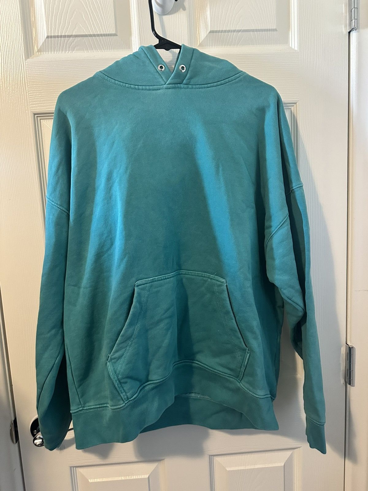 Designer × Vintage Teal Blank Heavyweight Hoodie Size US L / EU 52-54 / 3 - 1 Thumbnail