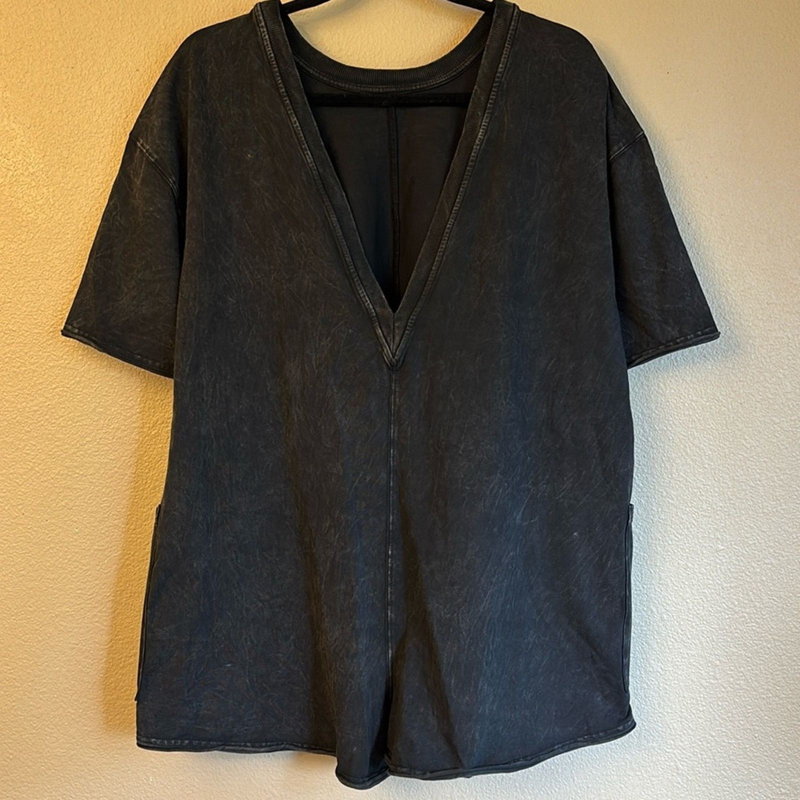 Free People FREE PEOPLE Movement HOT SHOT TEE ROMPER Shorts Washed Black Size 27" / US 4 / IT 40 - 10 Thumbnail