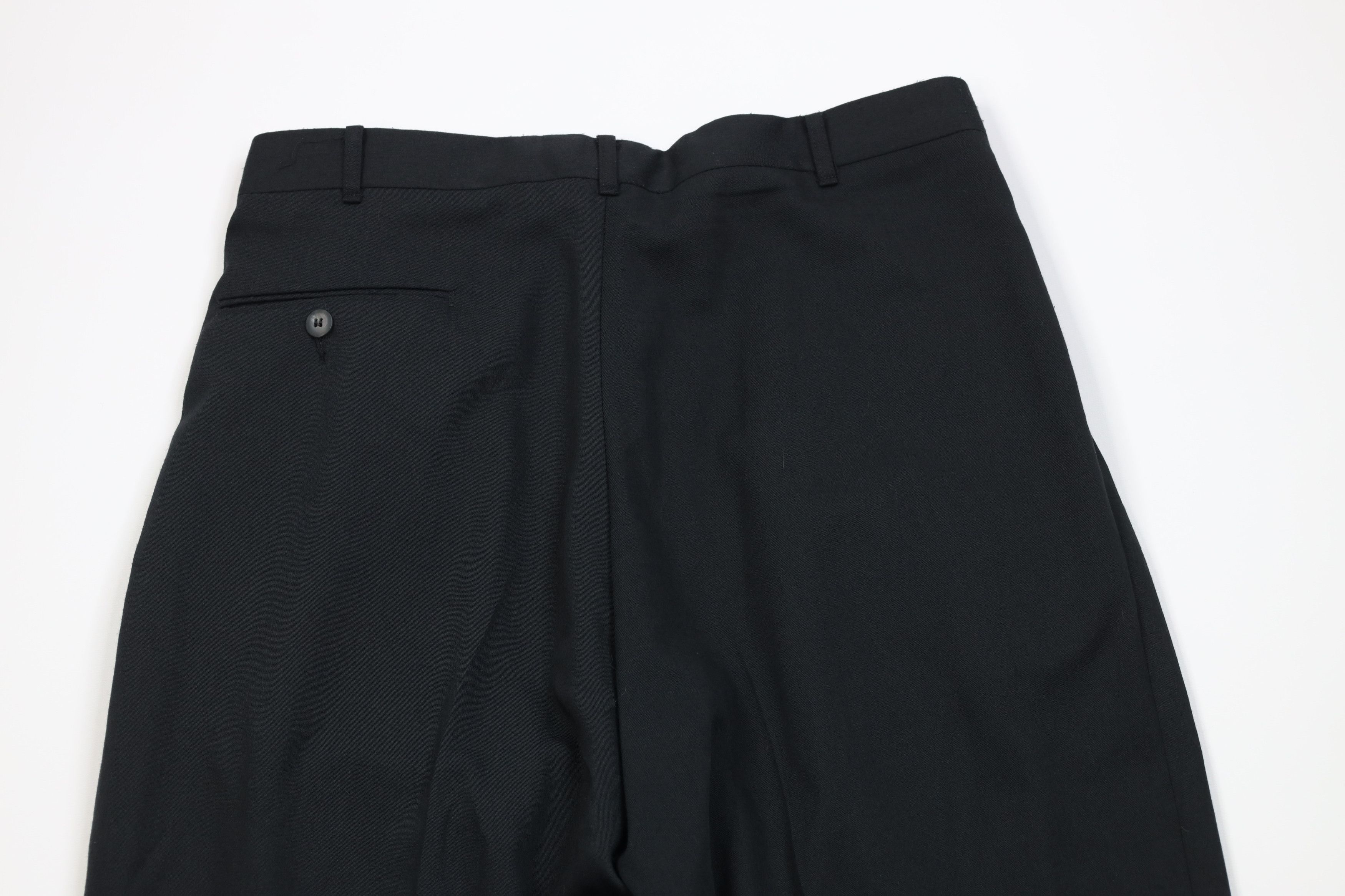 Vintage Vintage 90s Gabardine Blend Wide Leg Chino Pants Black USA Size US 32 / EU 48 - 11 Thumbnail