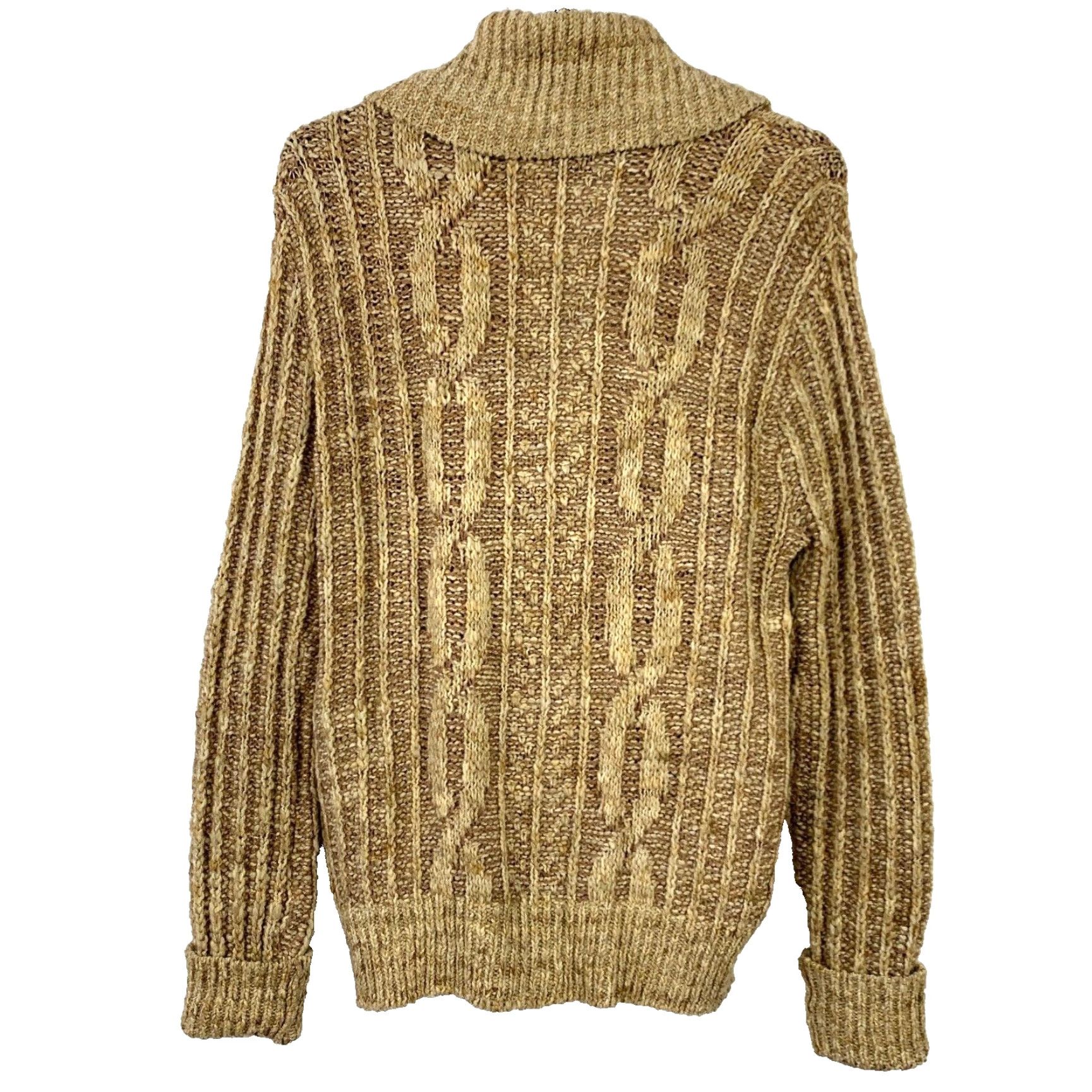 Vintage Vintage Munsingwear Chunky Knit Cardigan Mens Medium V-Neck 60s Brown Knit Grunge 1960s Classic Wool Blend Retro Size US M / EU 48-50 / 2 - 4 Thumbnail
