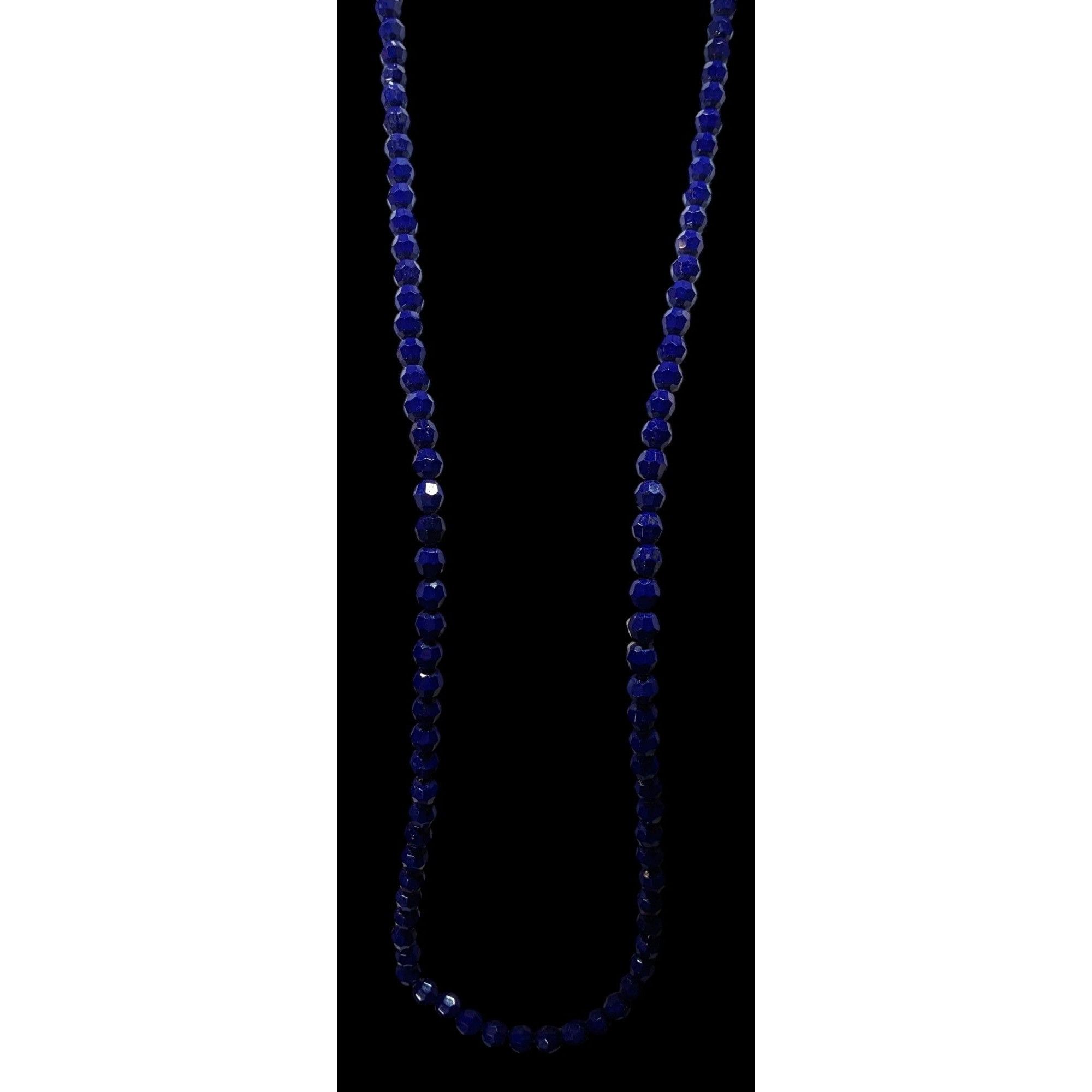 Other Dark Elegant Blue Faceted Glass Beaded Necklace Size ONE SIZE - 5 Thumbnail