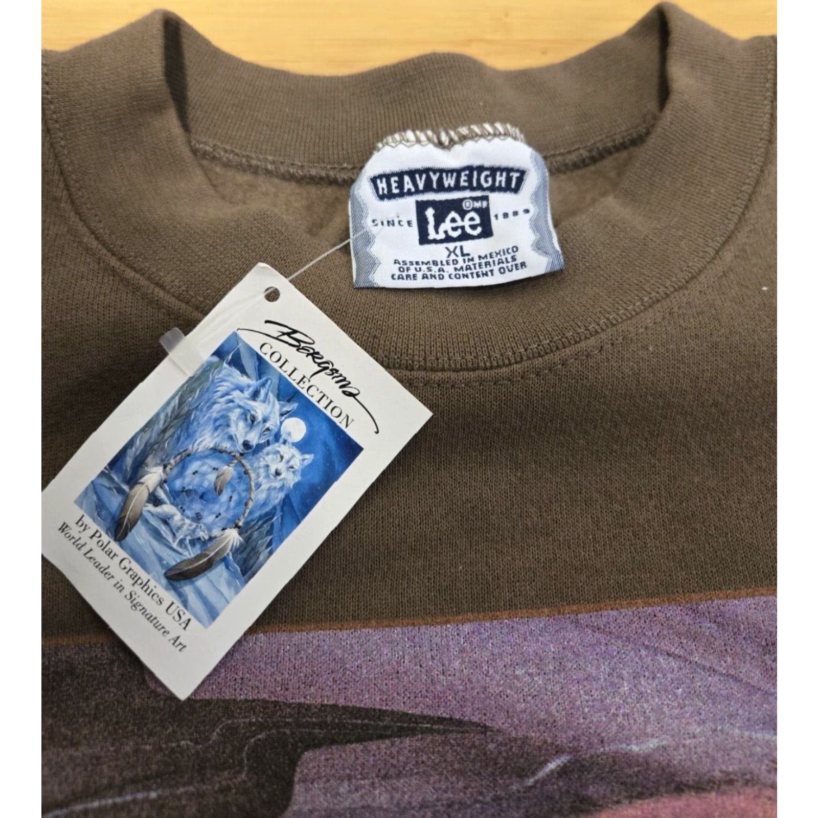 Vintage VINTAGE Lee Sweatshirt Mens XL Brown Biker Eagle Graphic 90s Sturgis Bike Week Pullover Size US XL / EU 56 / 4 - 5 Thumbnail