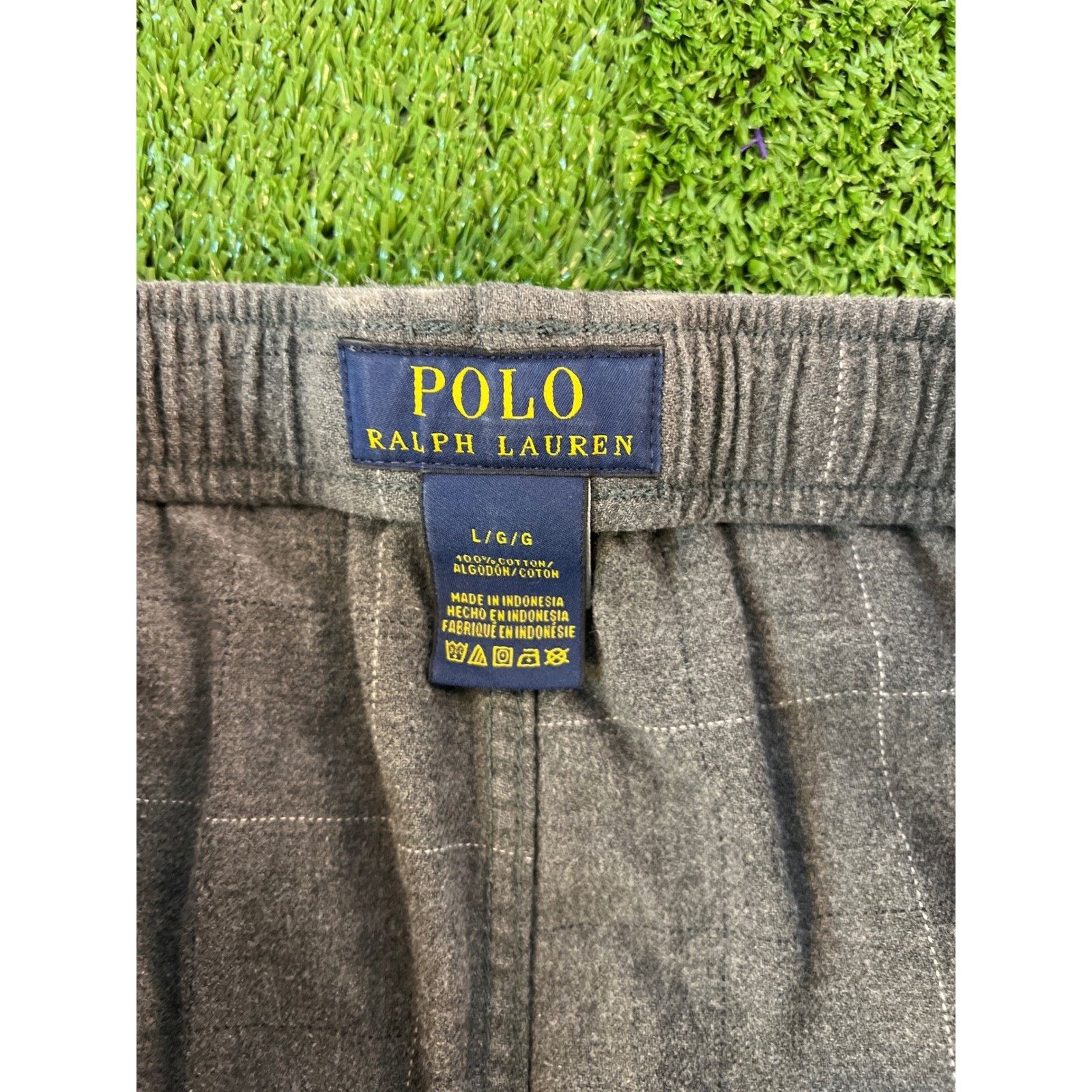 Polo Ralph Lauren Polo Ralph Lauren Mens Grey Windowpane Plaid Flannel L Size US 32 / EU 48 - 4 Thumbnail