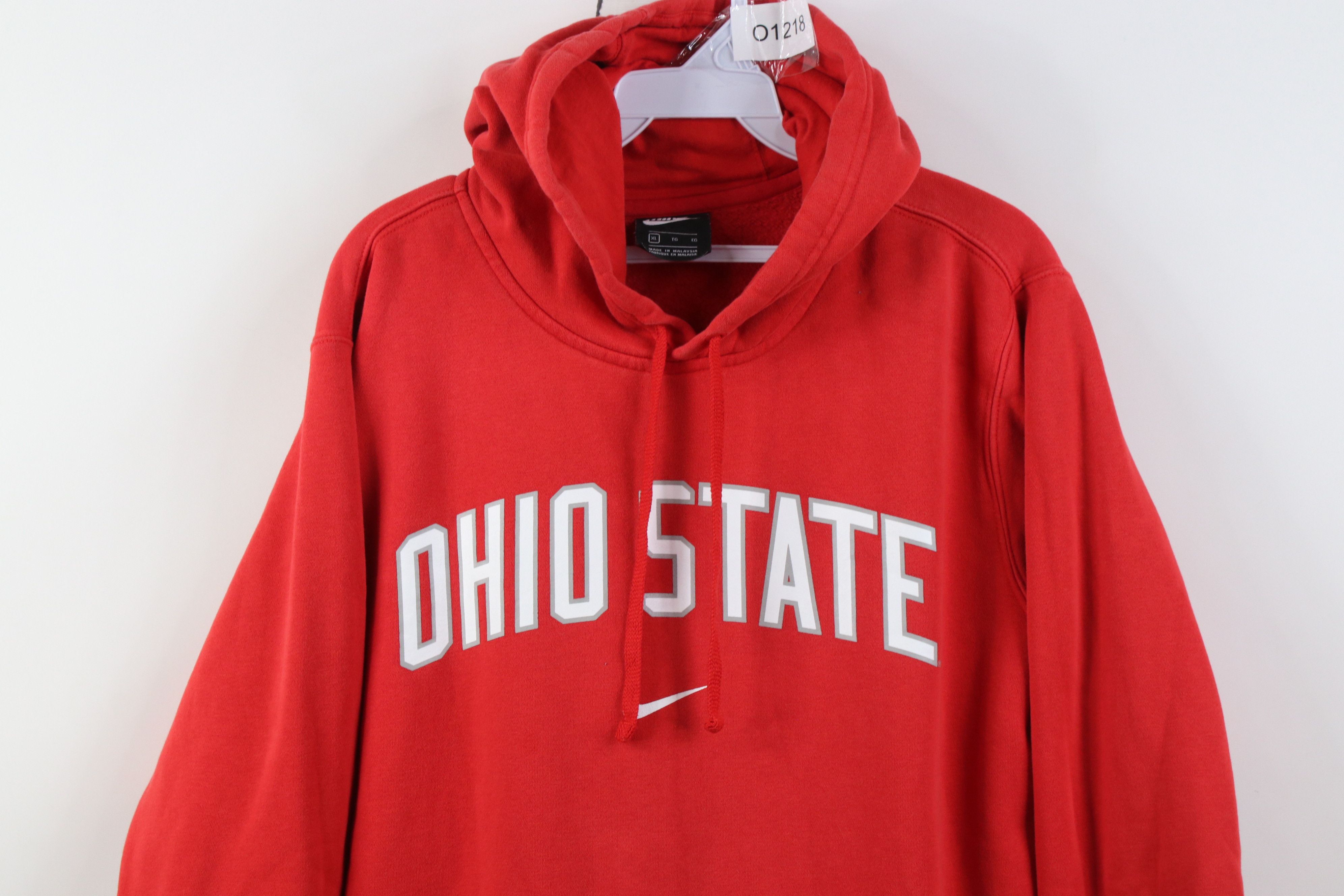 Nike Y2K Nike Center Swoosh Ohio State University Hoodie Red Size US XL / EU 56 / 4 - 2 Thumbnail