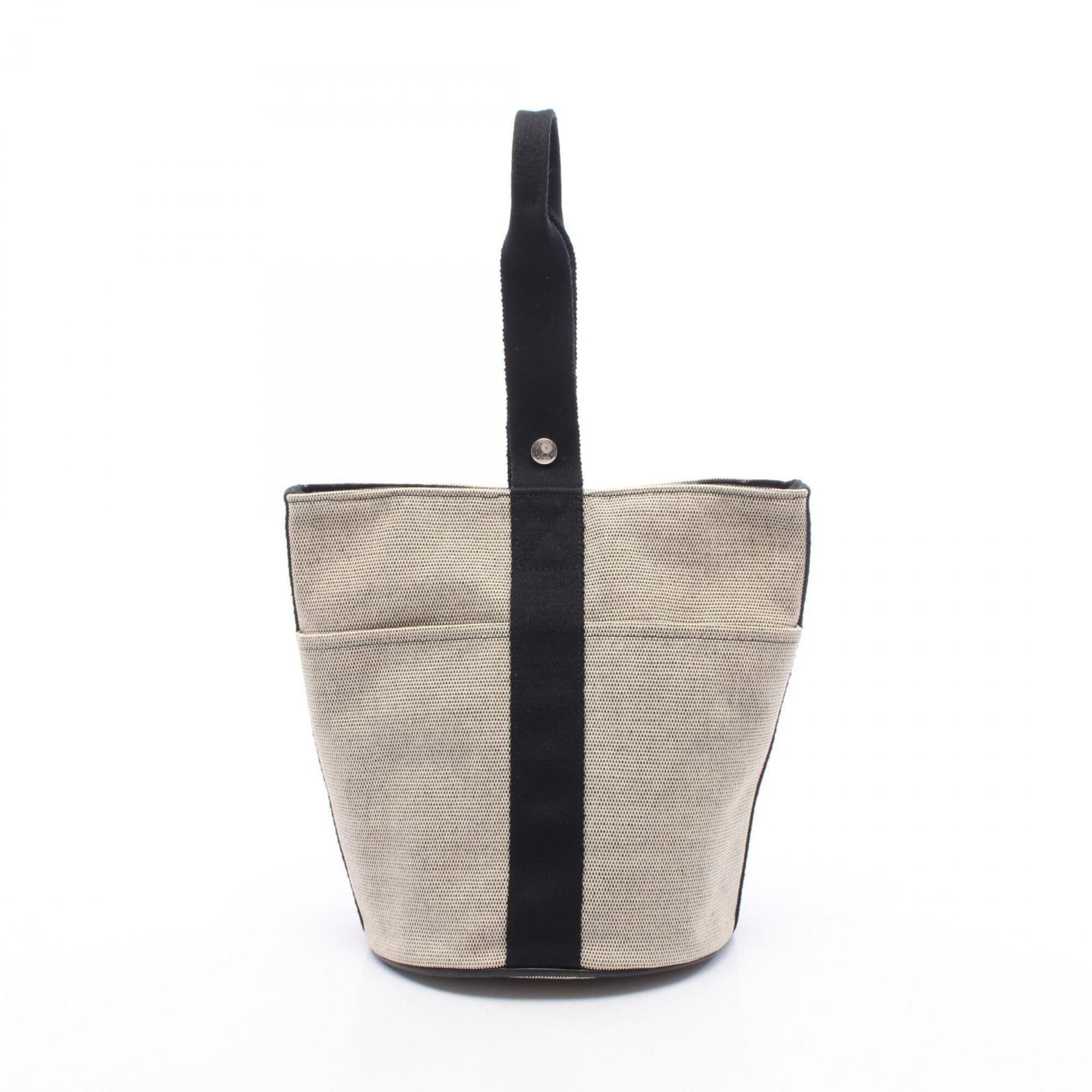 Hermes Hermes Saxo MM Handbag, Toile H, Women's, Beige/Black Size ONE SIZE - 1 Thumbnail