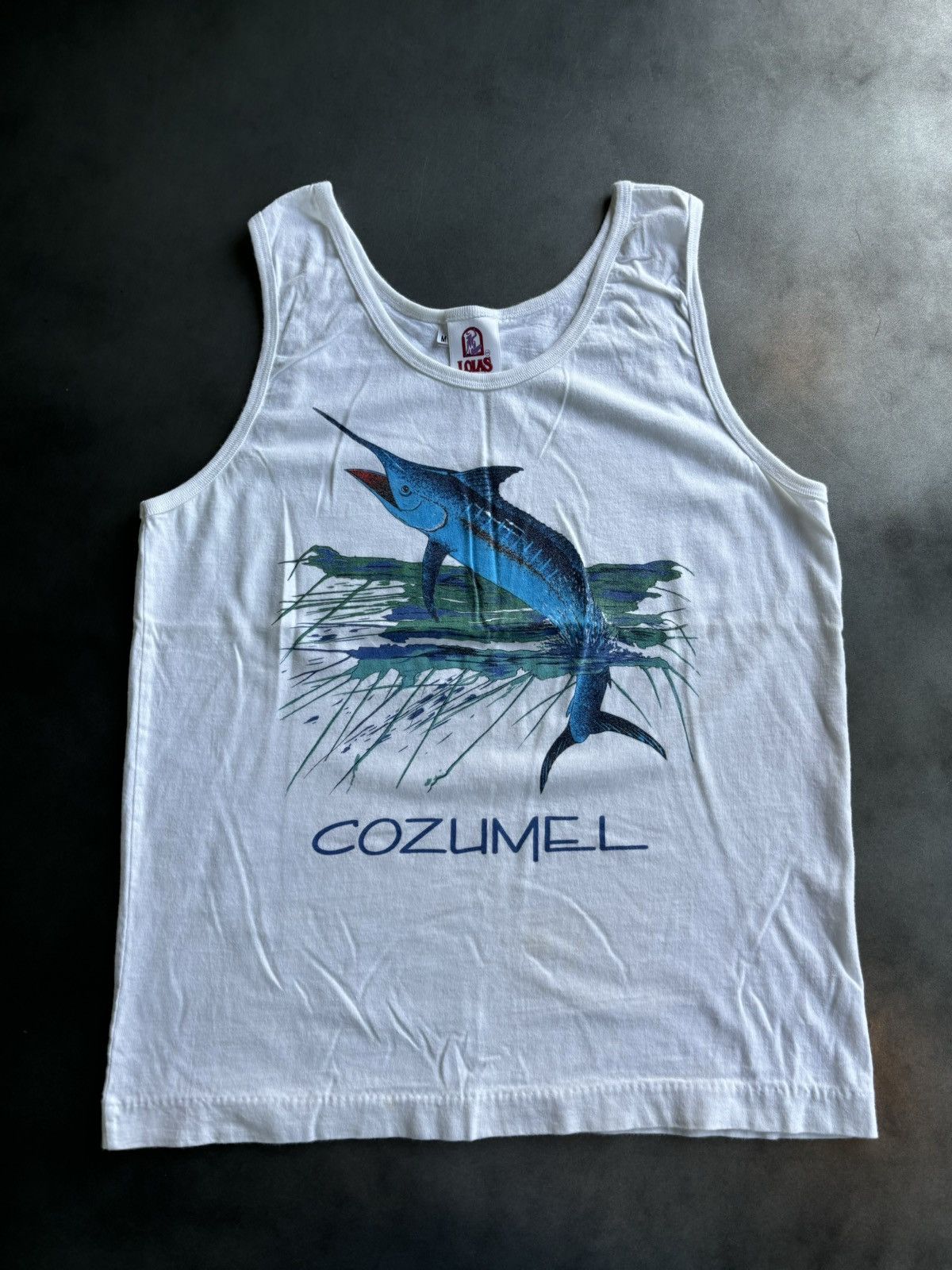Other × Vintage Vintage Tank Top Fish Vacation 90s Muscle Tee Cotton Mexico Size US M / EU 48-50 / 2 - 1 Thumbnail