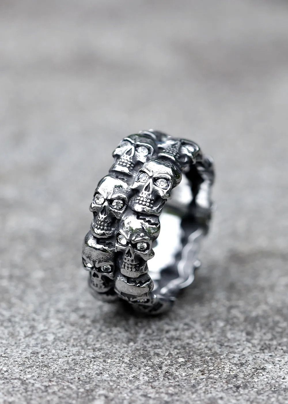 Jewelry Unique zircon Skull Ring Jewelry Gifts Size ONE SIZE - 2 Thumbnail
