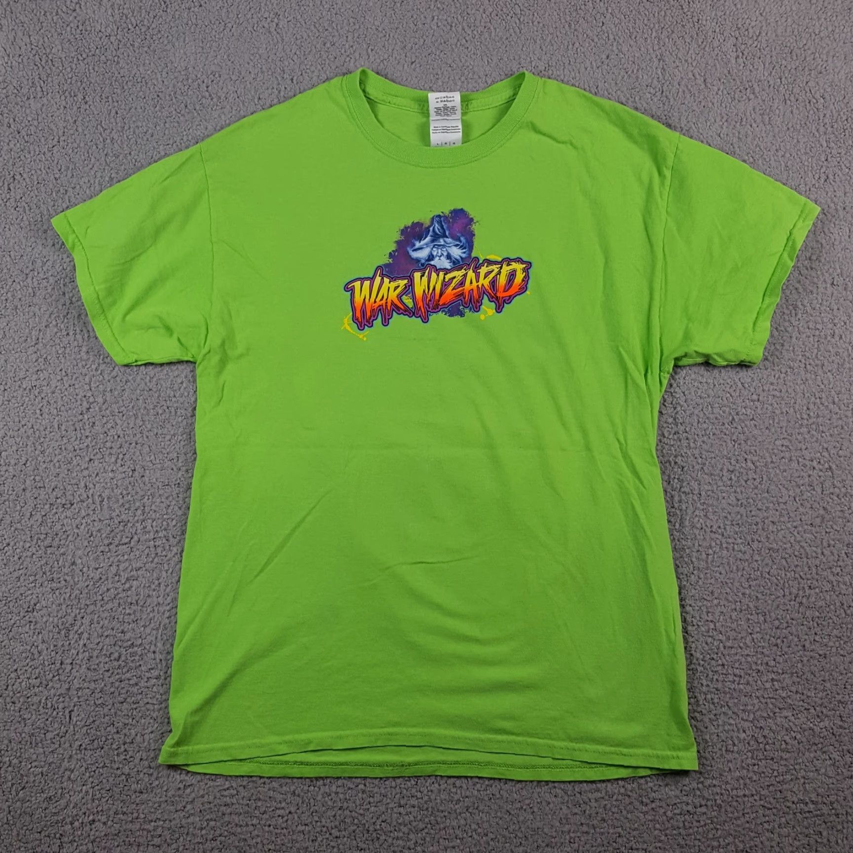 Gildan VINTAGE Gildan Y2K Monster Truck Wizard T-Shirt Men's Small Green Grunge Magic 00s Retro Size US S / EU 44-46 / 1 - 5 Thumbnail