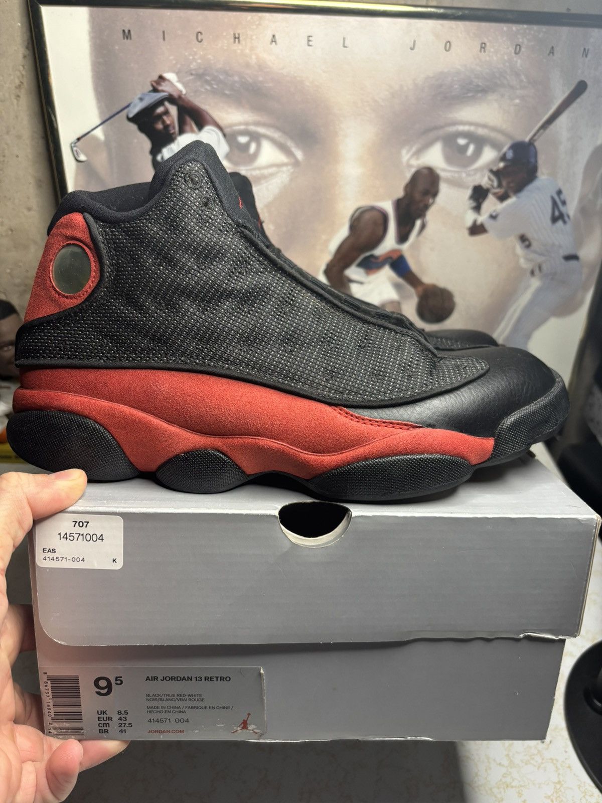 Jordan Brand Air Jordan 13 Retro 2017 Bred 2017 Size US 9.5 / EU 42-43 - 1 Thumbnail