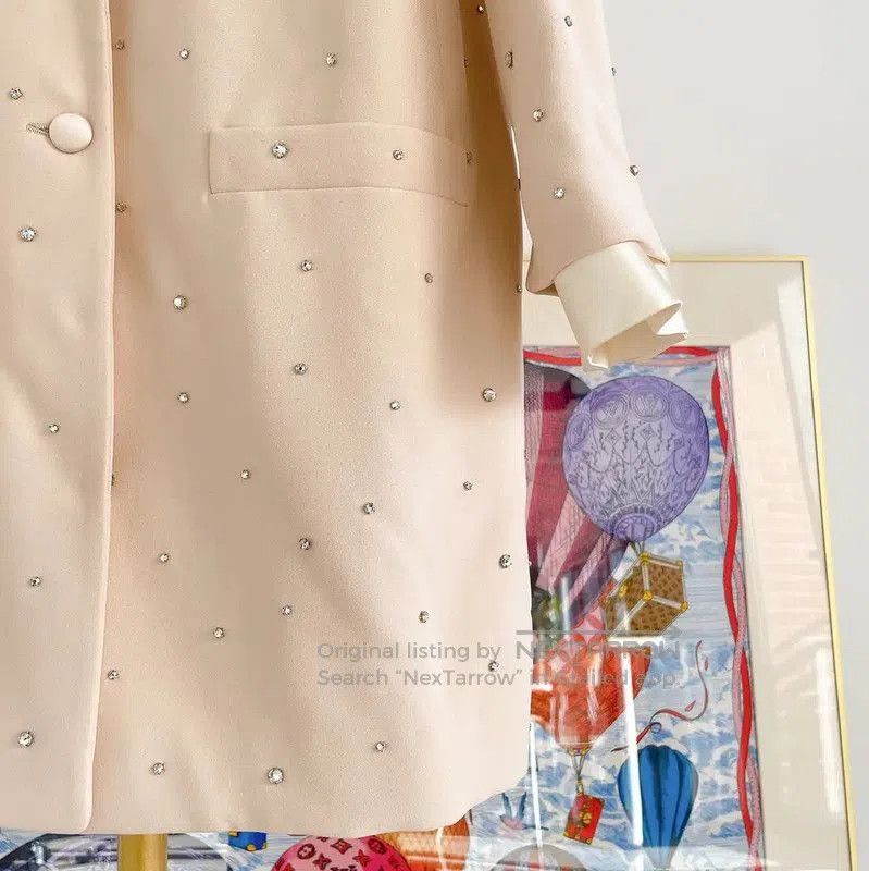 Miu Miu Miu Miu Beige Button-Up Jacket for Women . Size XL / US 12-14 / IT 48-50 - 5 Thumbnail