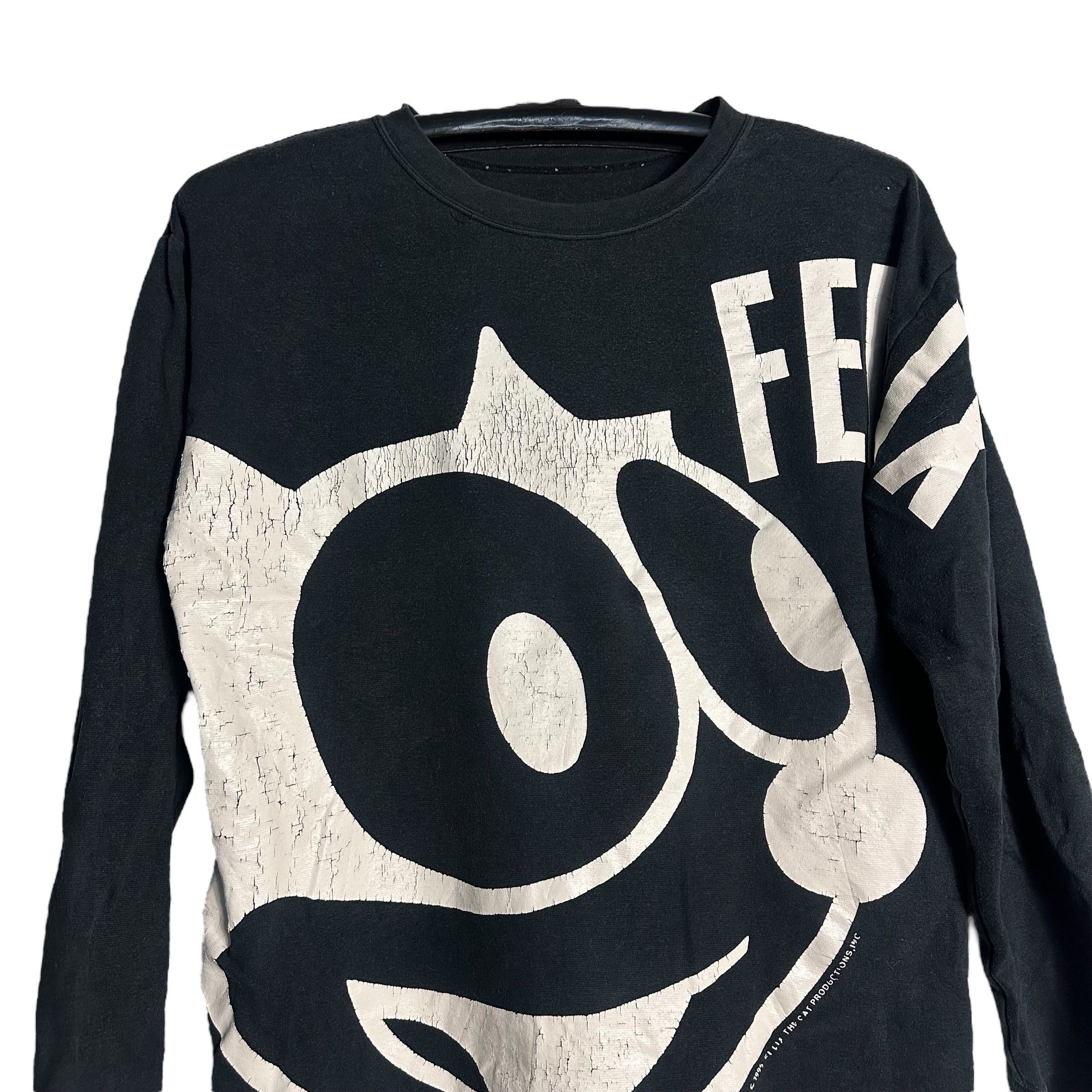 Cartoon Network 🔥RARE🔥Vintage 90s Felix The Cat L/S T-shirt Single Stich Size US M / EU 48-50 / 2 - 2 Thumbnail