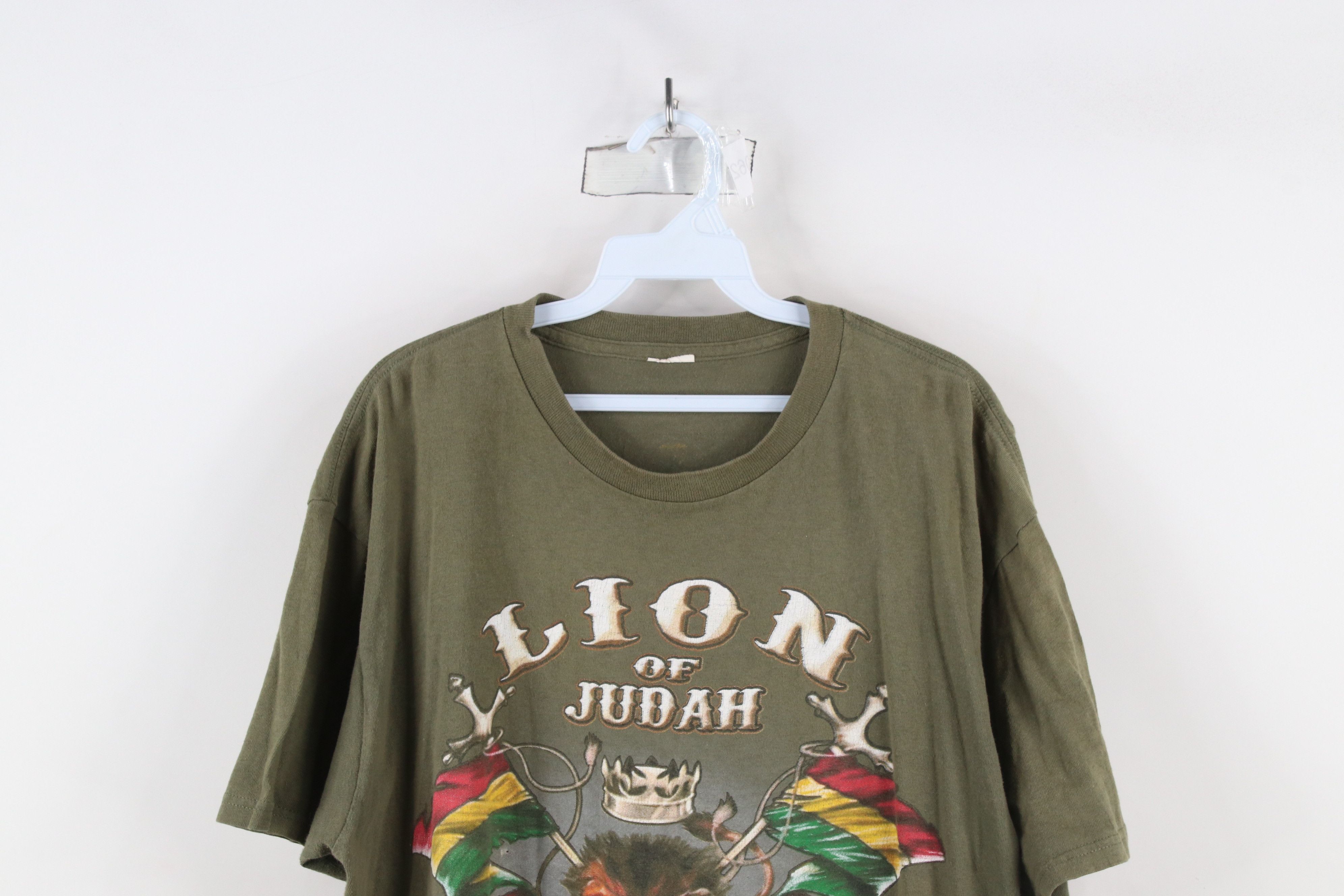 Vintage Vintage 90s Y2K Streetwear Lion of Judah Rastafari T-Shirt Size US XL / EU 56 / 4 - 2 Thumbnail