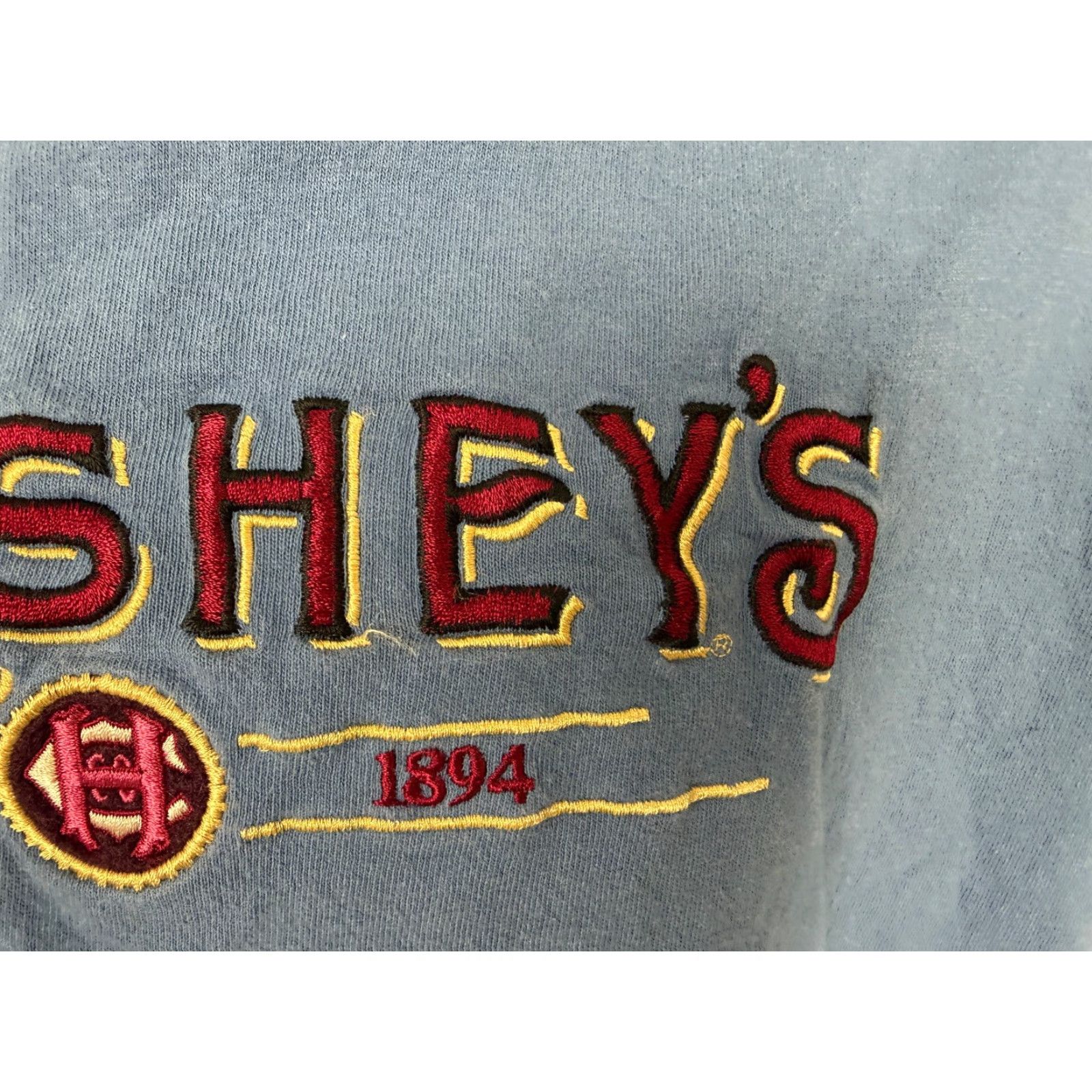 Gildan Vintage Hershey's Shirt 2XL Embroidered Gildan T-Shirt Men Blue 2000s Hershey's Outdoor Cotton Jersey Crew Neck Short Sleeve Size US XXL / EU 58 / 5 - 4 Thumbnail