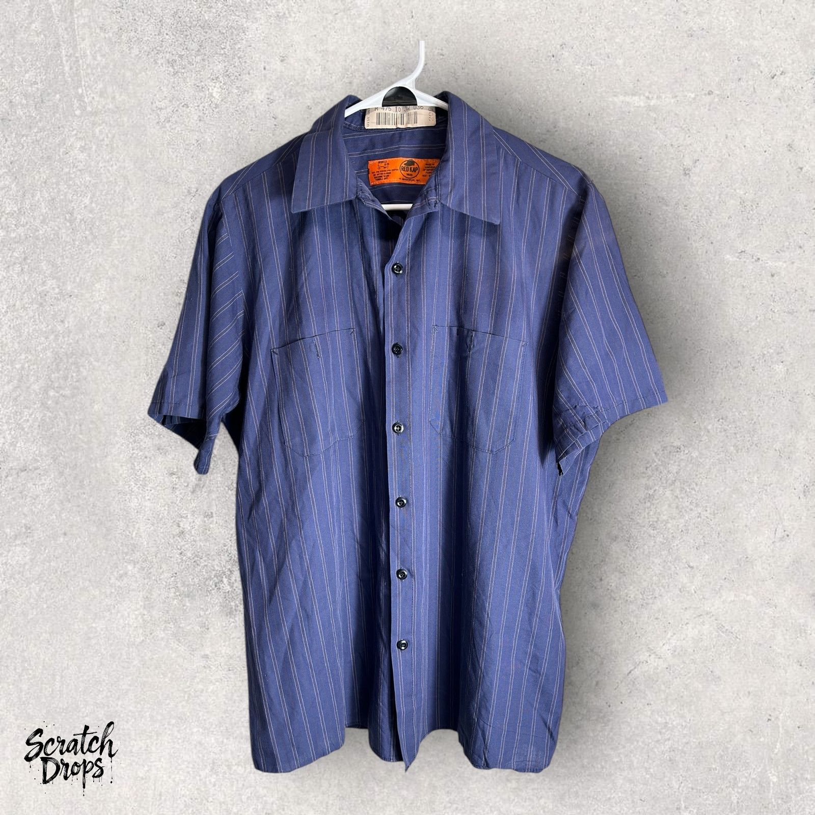 Other Vintage 90s Streetwear Men L Striped Workwear Mechanic Shirt Size US L / EU 52-54 / 3 - 1 Thumbnail