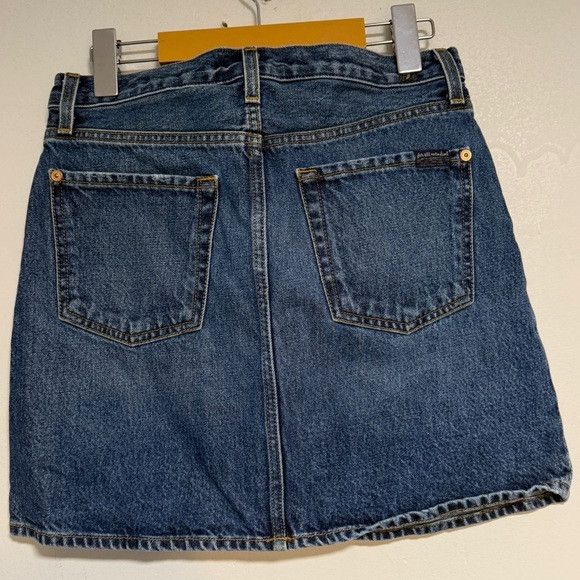 7 For All Mankind 7 For All Mankind Distressed Denim Mini Skirt Size 28 Size 28" / US 6 / IT 42 - 8 Thumbnail