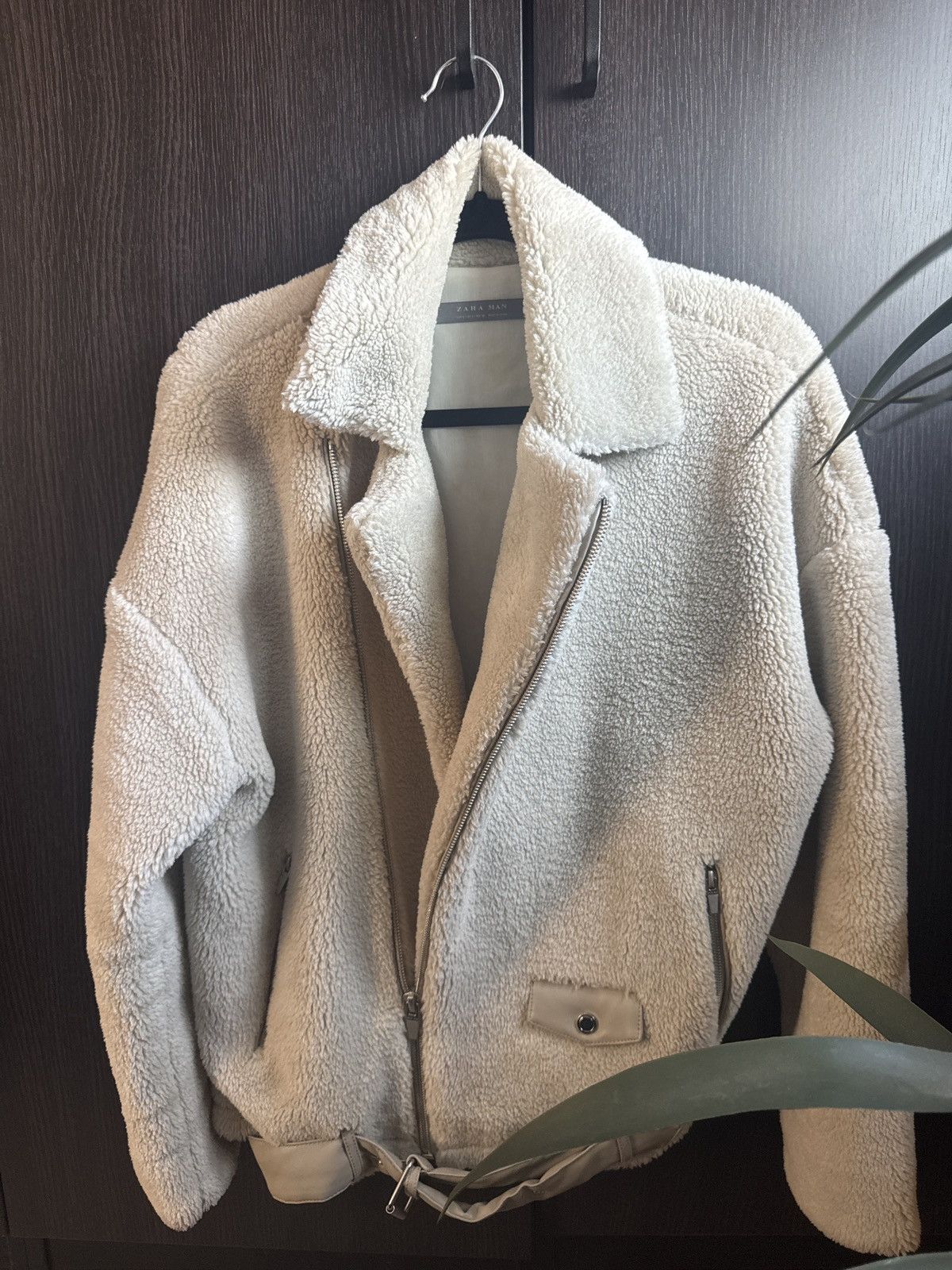 Zara Off white cream Zara man moto jacket size small Size US S / EU 44-46 / 1 - 4 Thumbnail
