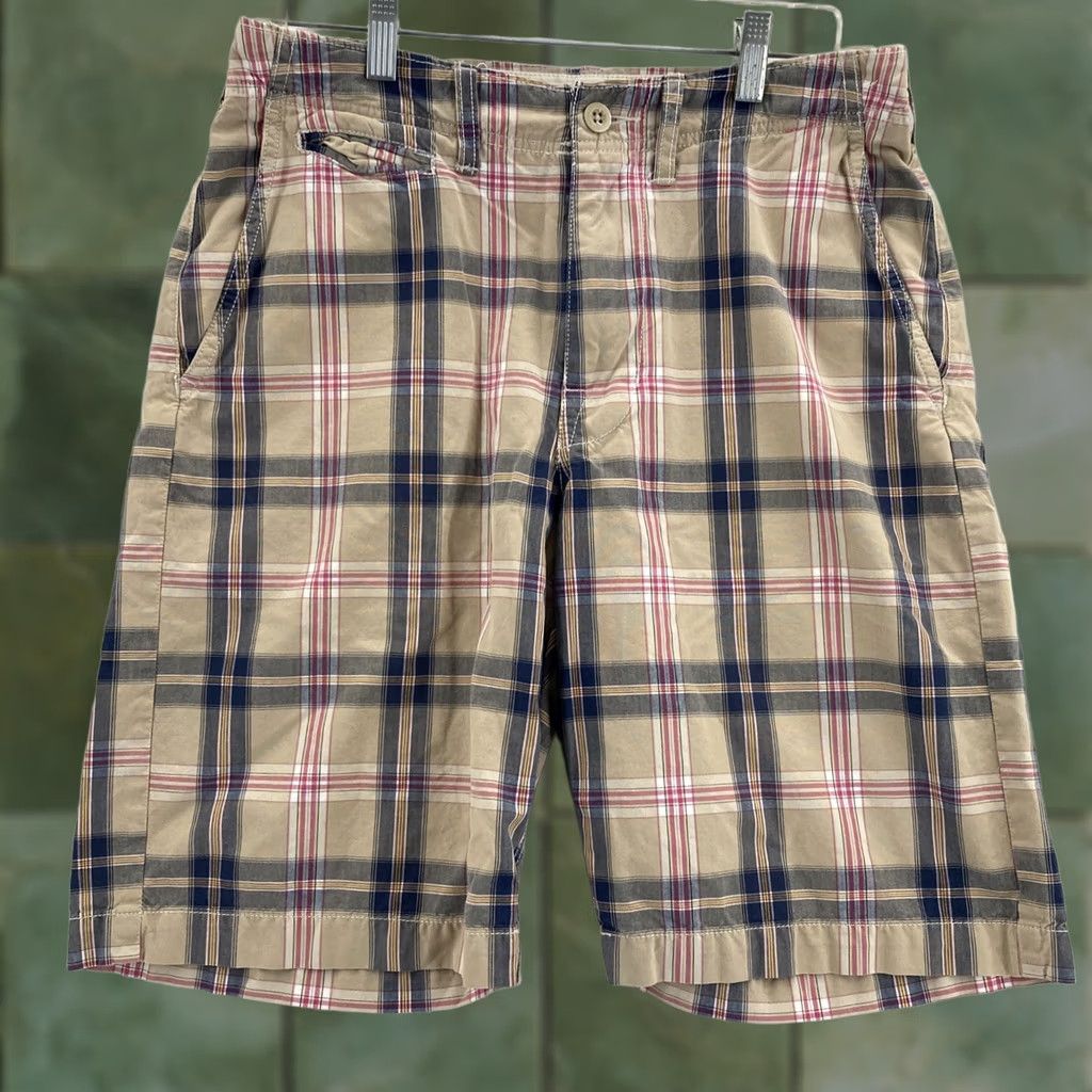 American Eagle Outfitters American Eagle Outfitters Shorts Mens 28 Adult Brown Tan Plaid - Multicolor Cotton Knit Flat Front Chino Casual Relaxed Size 28 28in Inseam 10in Mens Size US 28 / EU 44 - 1 Thumbnail